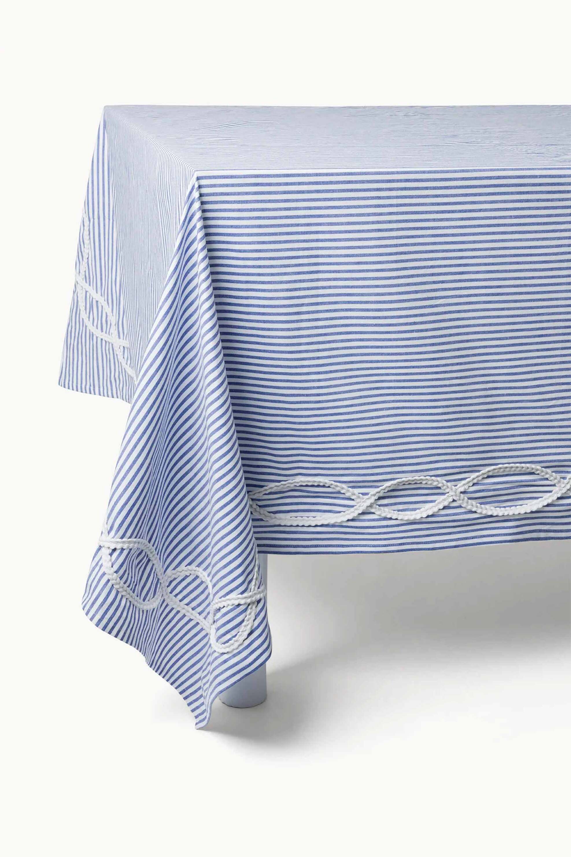 COINCASA Coincasa τραπεζομάντηλο με ριγέ σχέδιο 140 x 200 cm - 007475197 Γαλάζιο