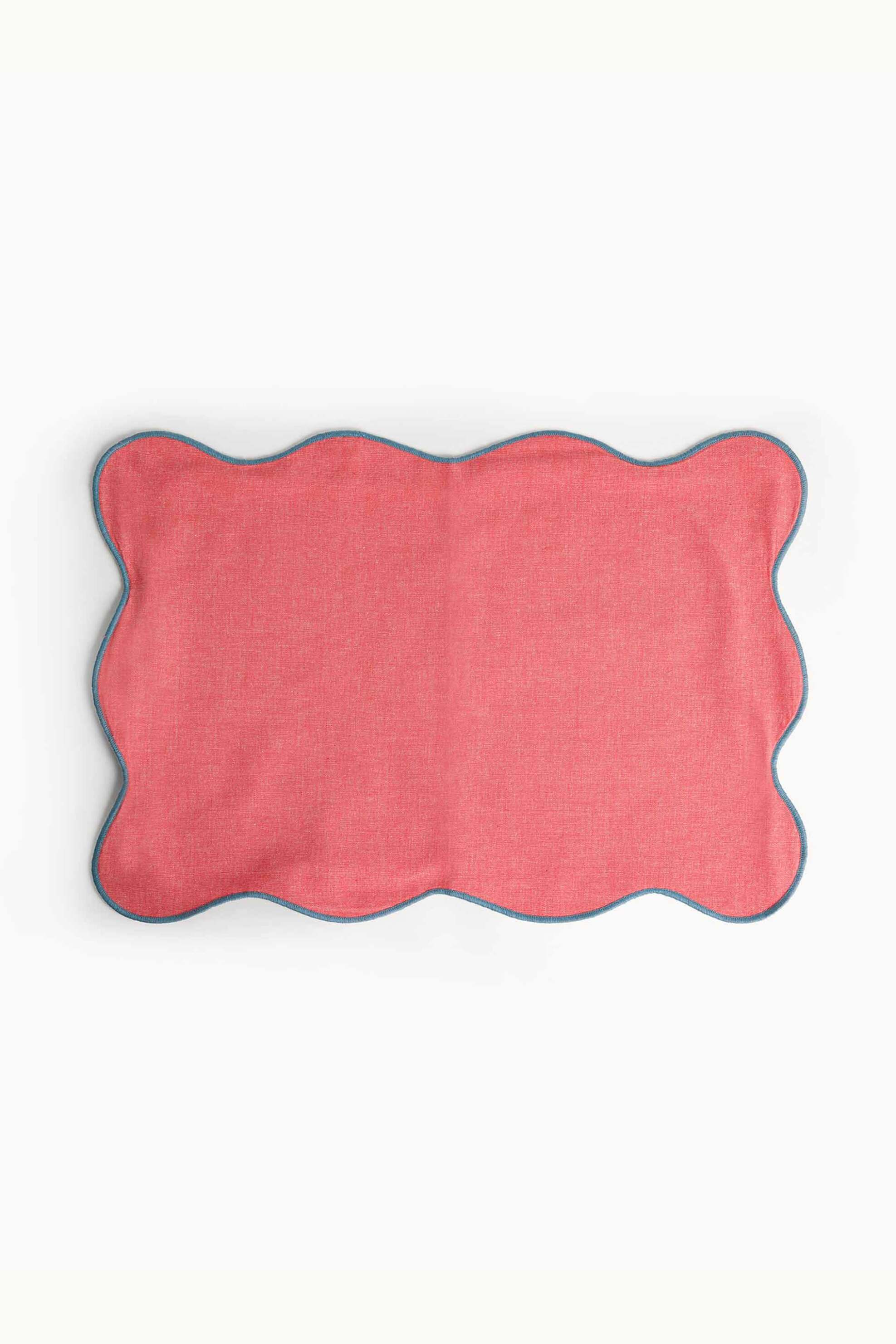 COINCASA Coincasa σουπλά με contrast σχέδιο στις άκρες 35 x 50 cm - 007468922 Ροζ