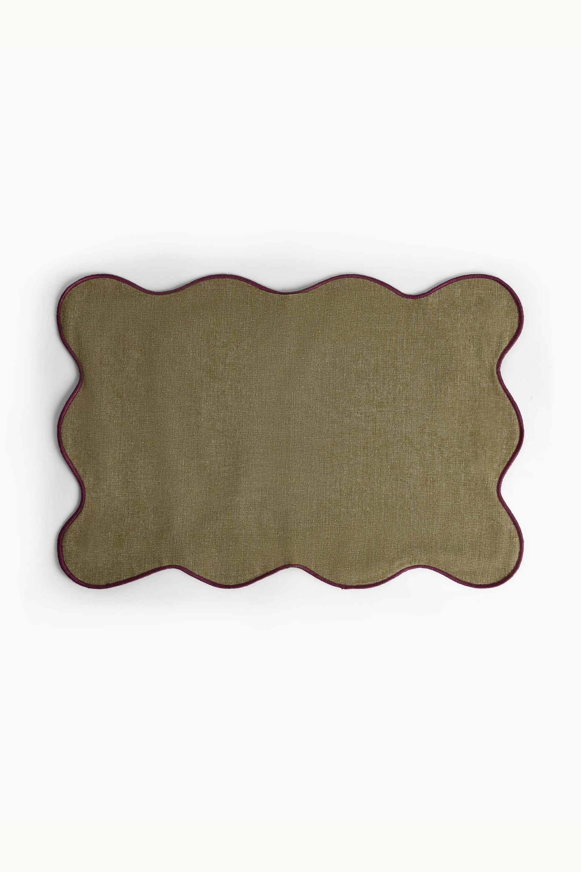 Coincasa σουπλά με contrast σχέδιο στις άκρες 35 x 50 cm - 007468925 Πράσινο Σκούρο