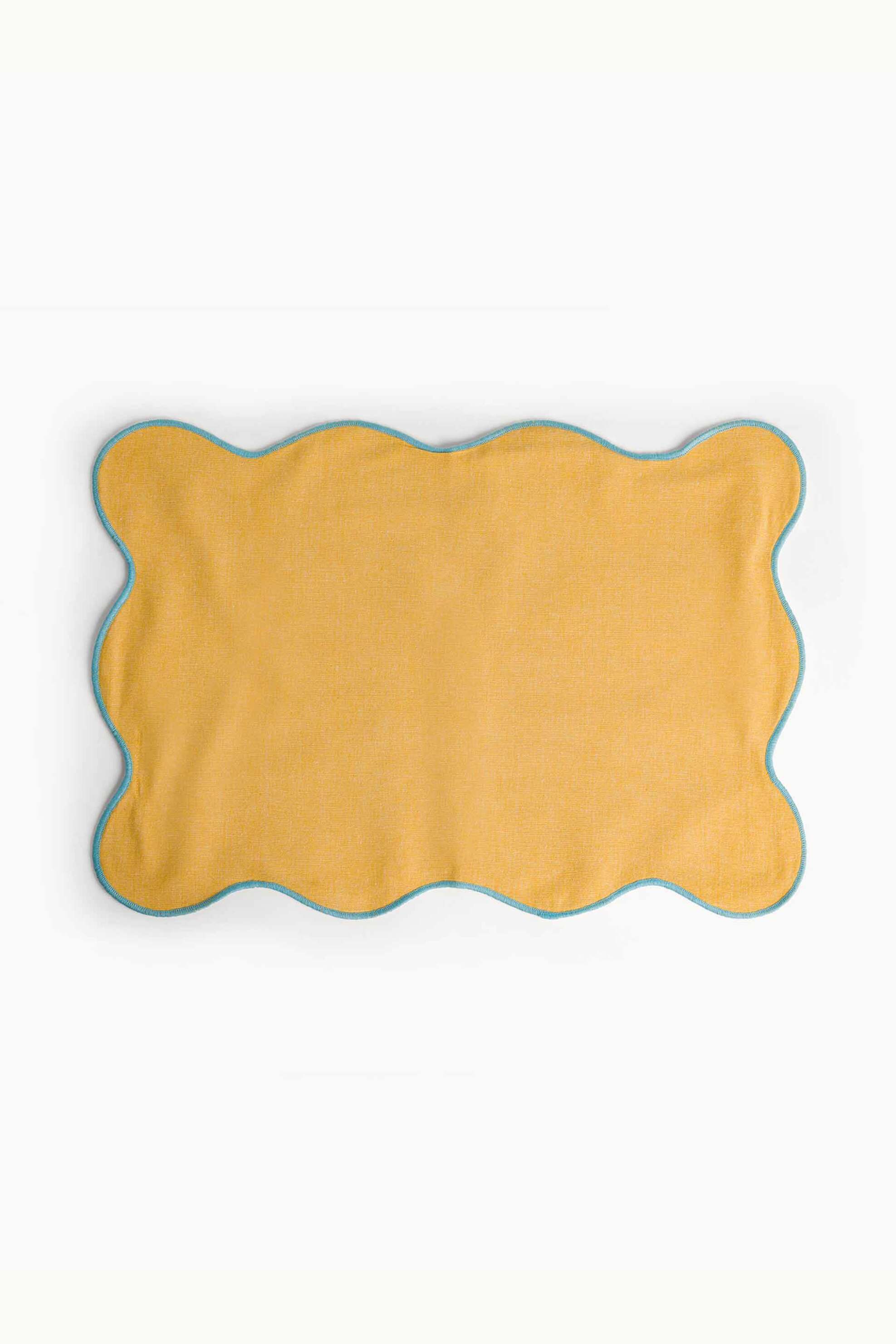 Coincasa σουπλά με contrast σχέδιο στις άκρες 35 x 50 cm - 007468928 Μουσταρδί