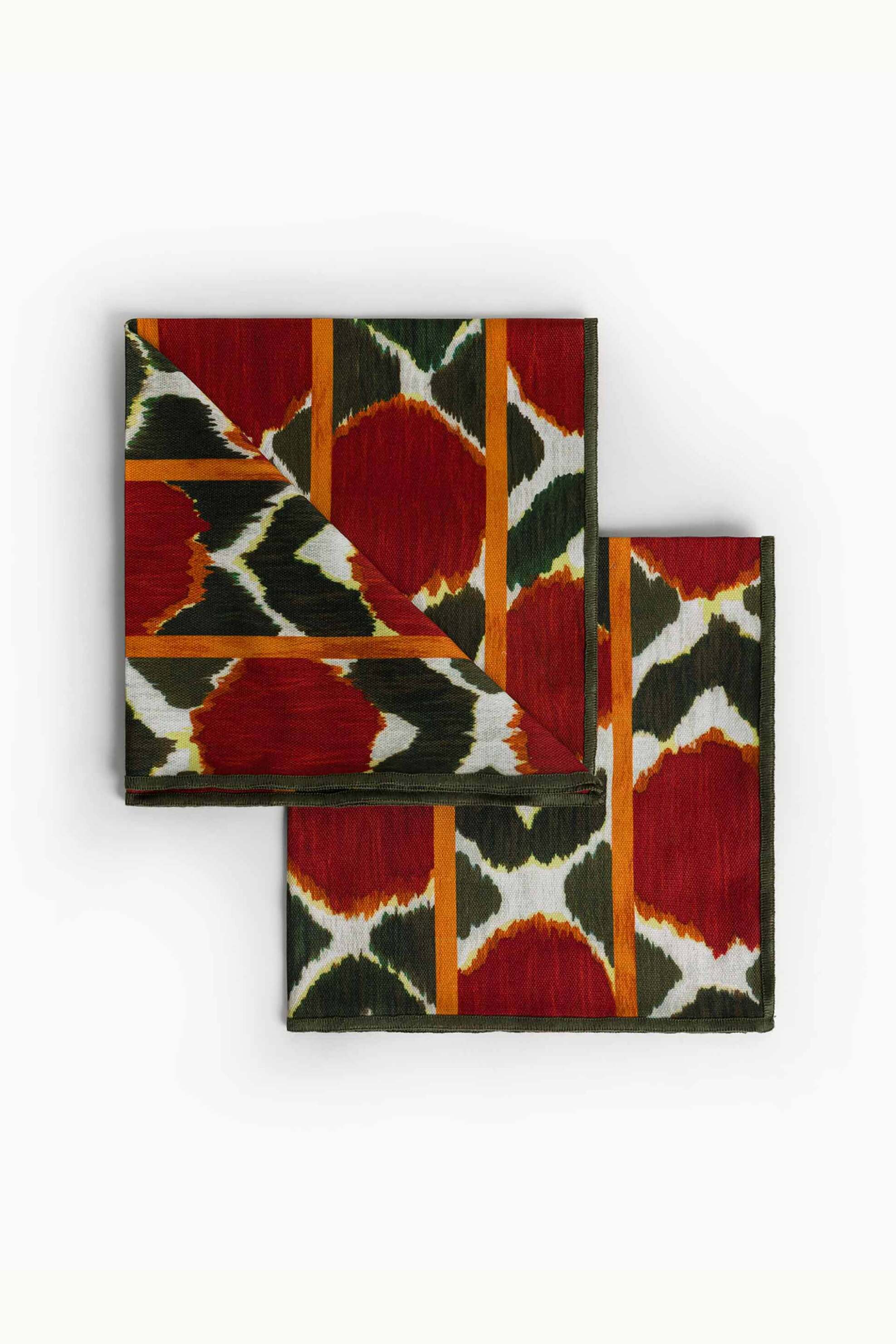 COINCASA Coincasa σετ βαμβακερές πετσέτες φαγητού με all over print (2 τεμάχια) - 007469552 Κόκκινο