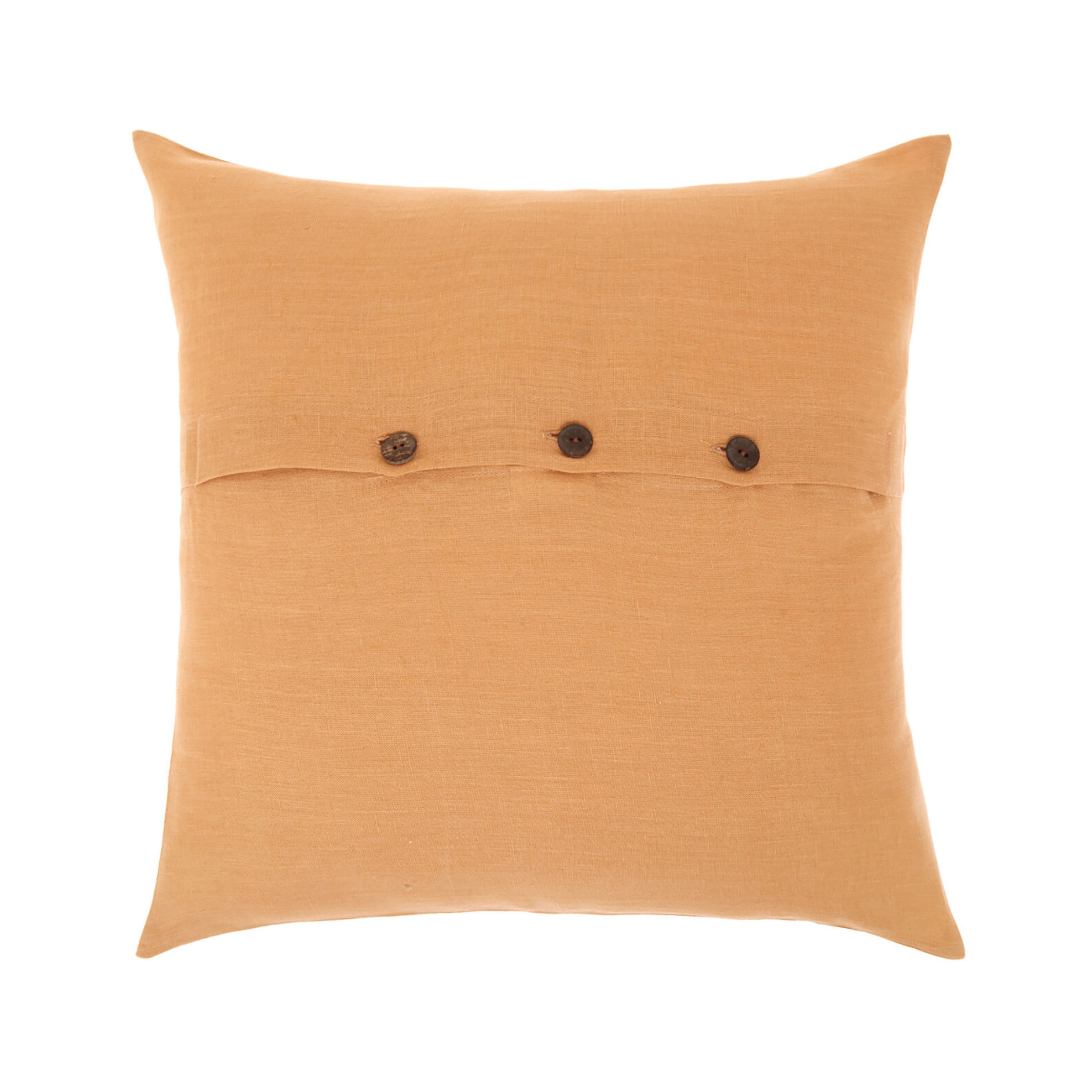 Coincasa λινό κάλυμμα μαξιλαριού με κουμπιά 45 x 45 cm - 007082484 Κοραλί φωτογραφία