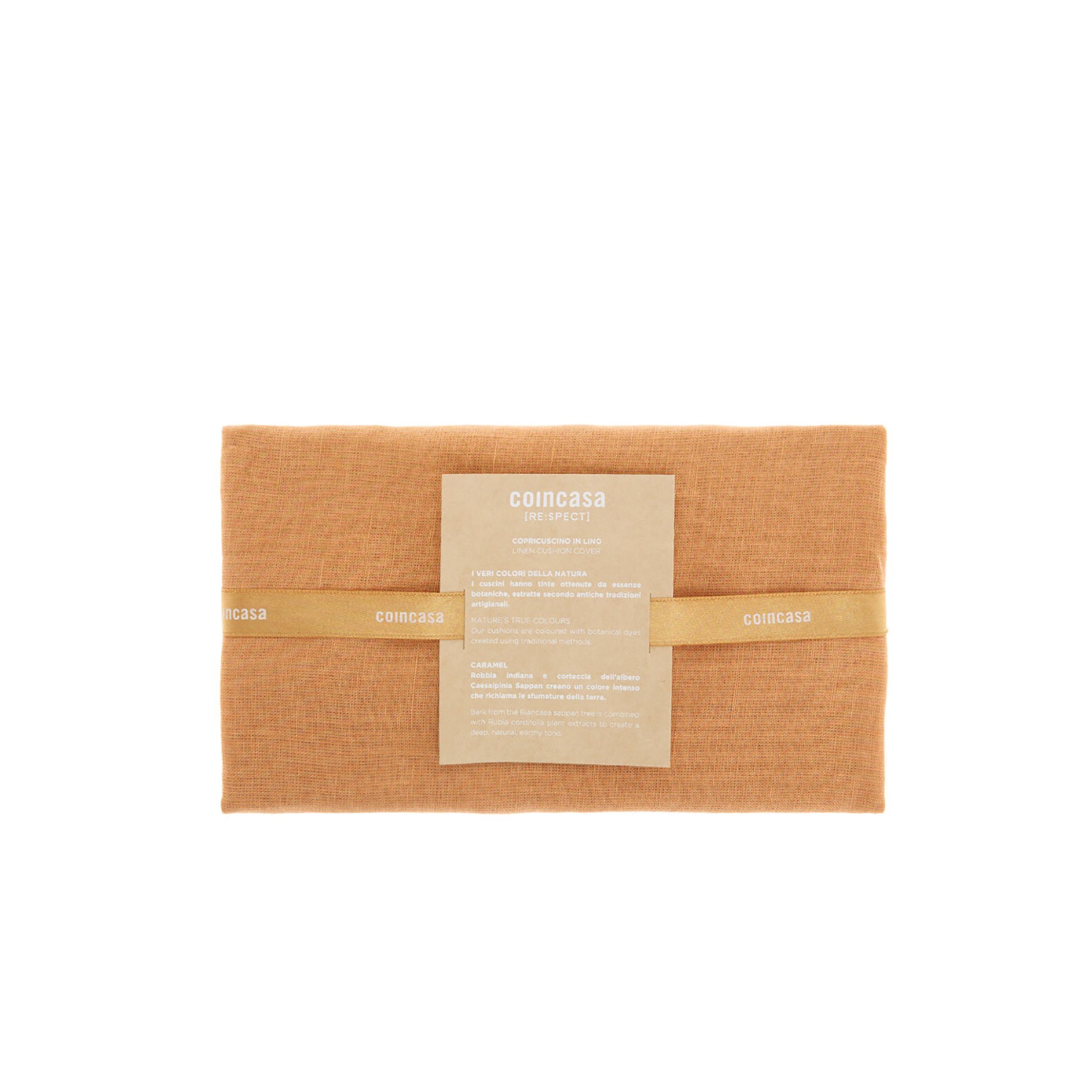 Coincasa λινό κάλυμμα μαξιλαριού με κουμπιά 45 x 45 cm - 007082484 Κοραλί φωτογραφία