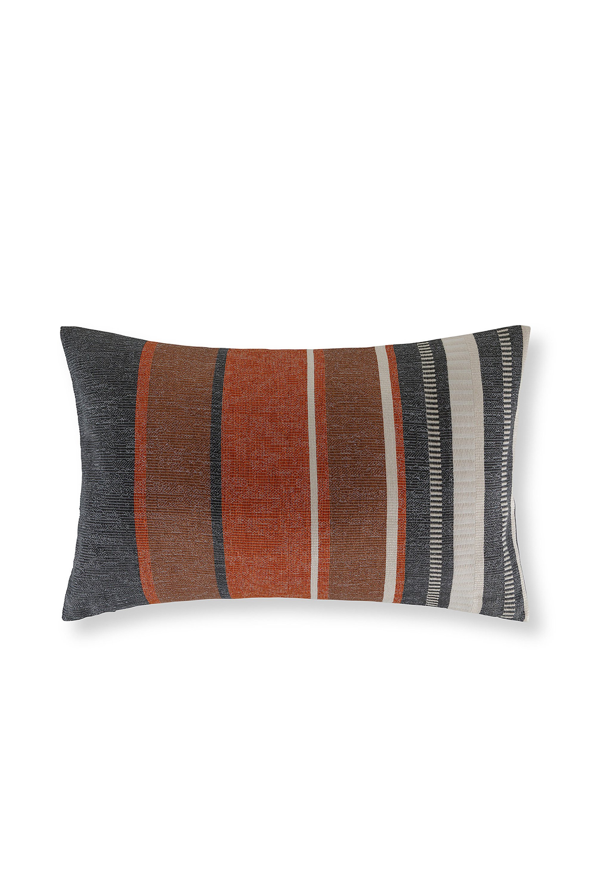 COINCASA Coincasa διακοσμητικό μαξιλάρι με ριγέ σχέδιο 35 x 55 cm - 007255747 Κεραμιδί