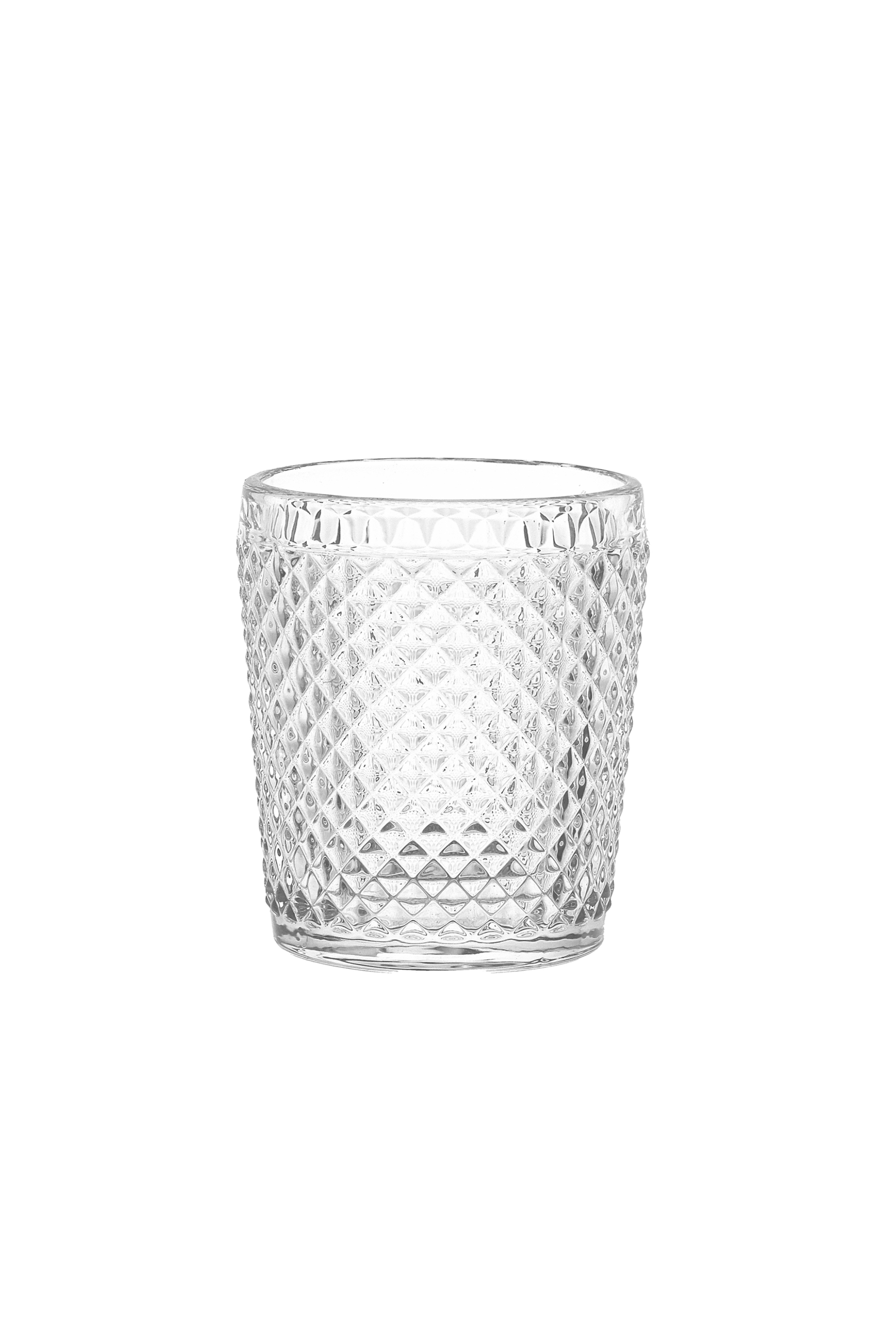 Coincasa γυάλινο ποτήρι νερού με diamond-cut effect 10 x 8.5 cm - 007447387 Διάφανο