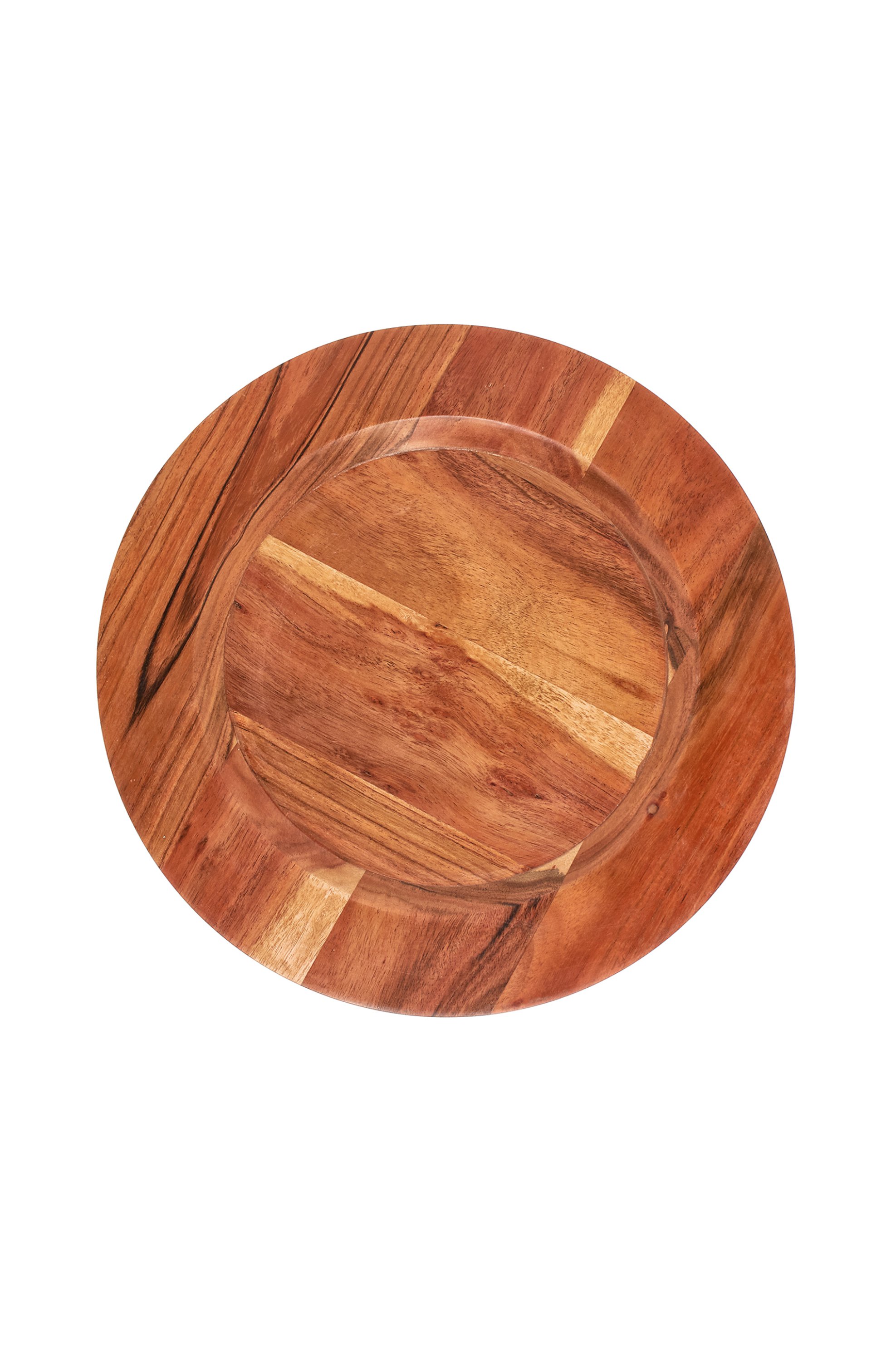 Coincasa διακοσμητικός ξύλινος δίσκος από Αcacia 36 cm - 007447996 Καφέ