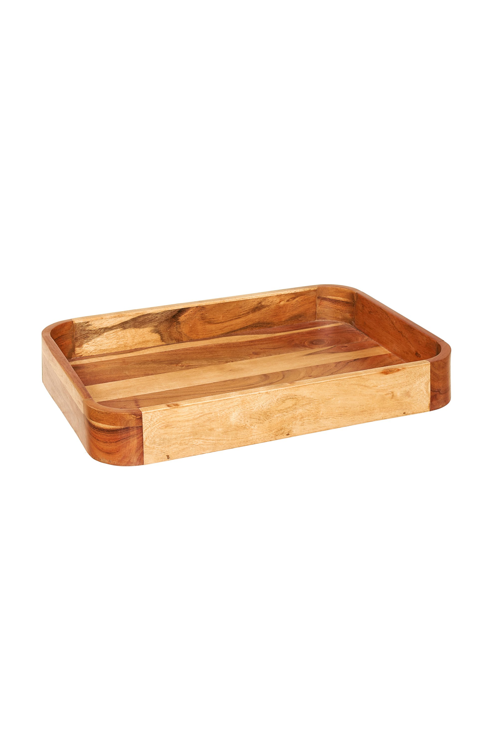 Coincasa διακοσμητικός ξύλινος δίσκος από Αcacia 46 x 31 cm - 007447999 Καφέ