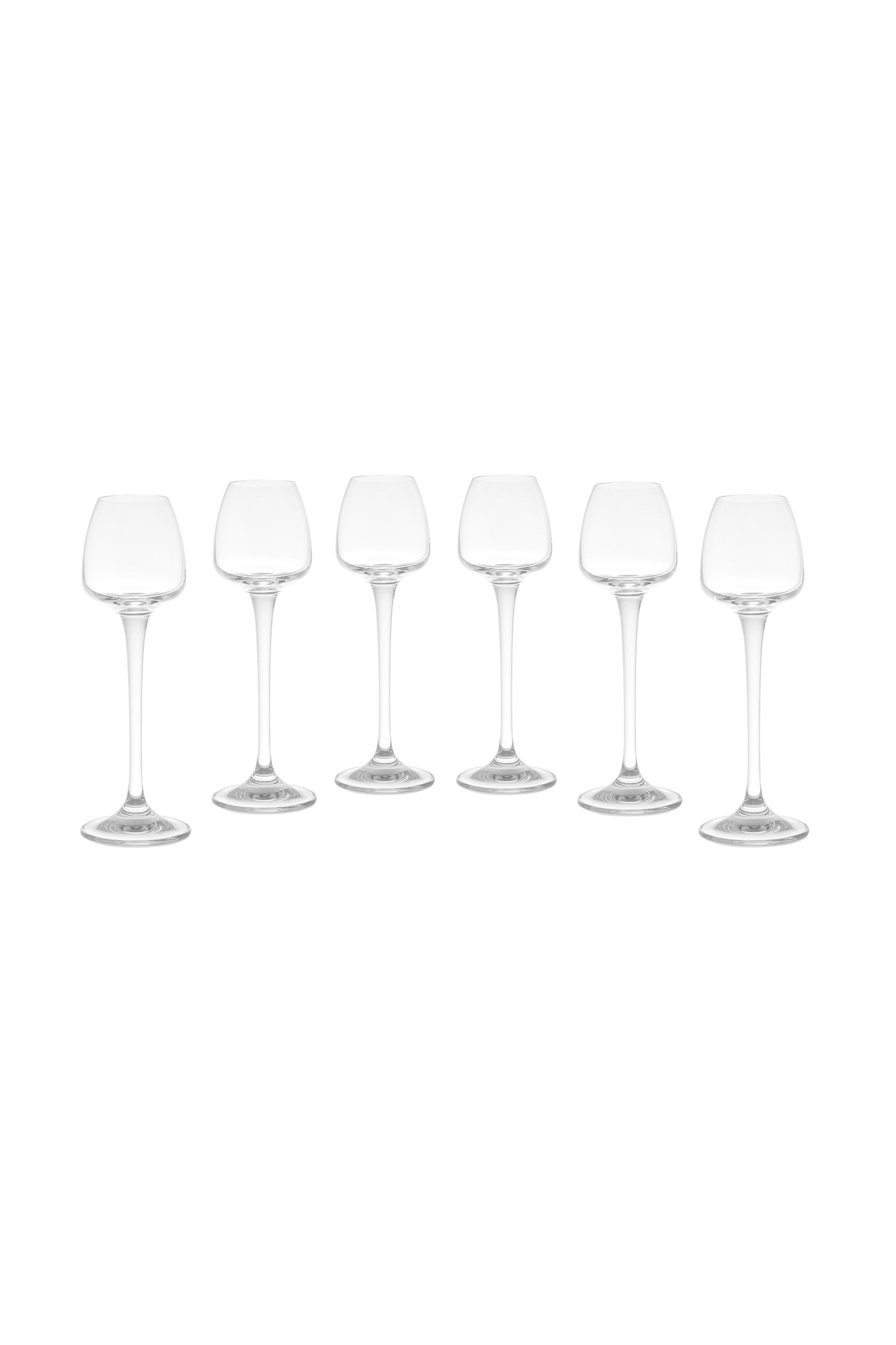 Coincasa σετ από 6 κολωνάτα γυάλινα ποτήρια λικέρ 18 x 4 cm - 006689443 Διάφανο