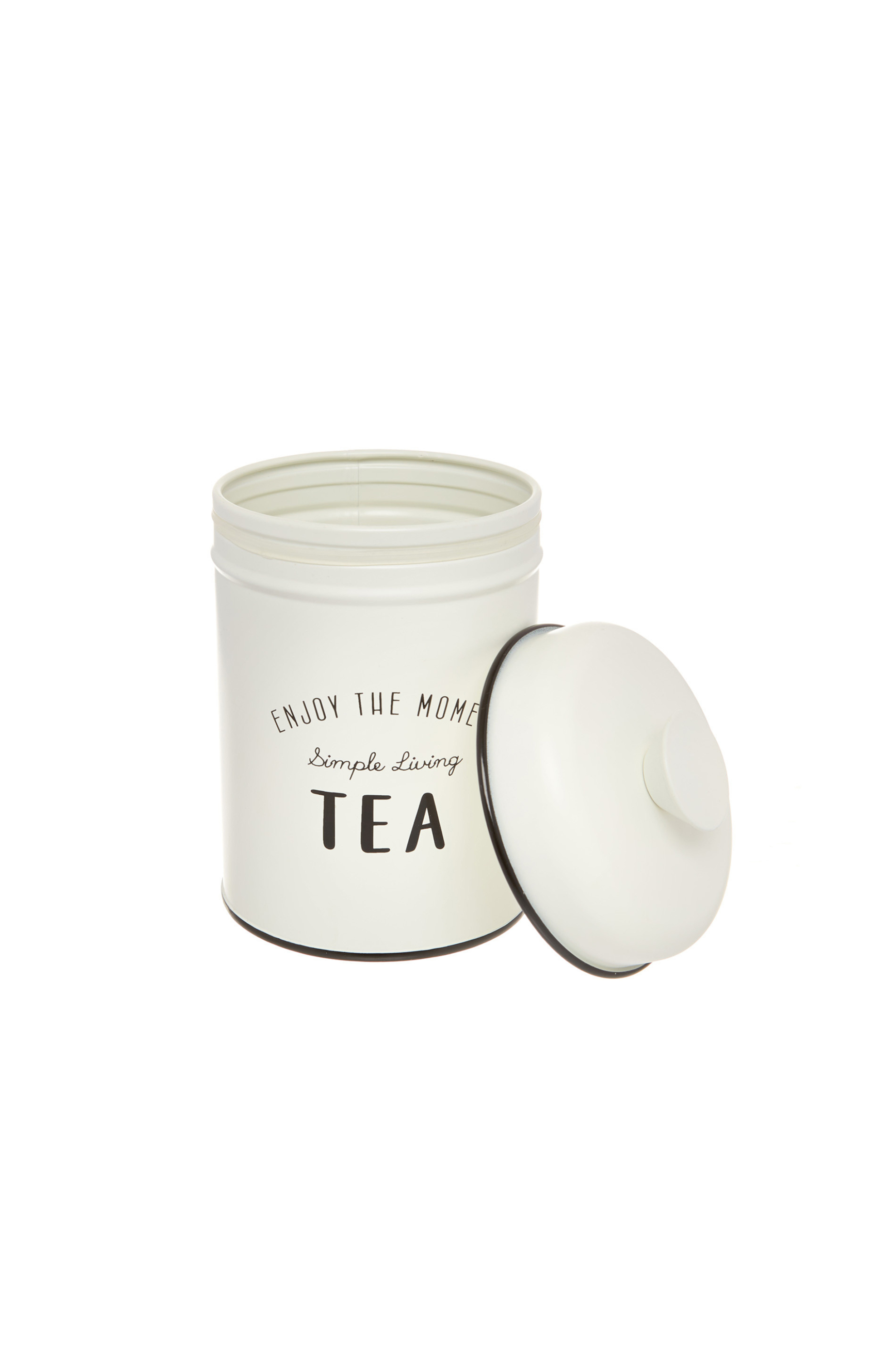 Coincasa δοχείο για τσάι με σμάλτο και lettering 11 x 16,5 cm - 007109058 Μπεζ φωτογραφία