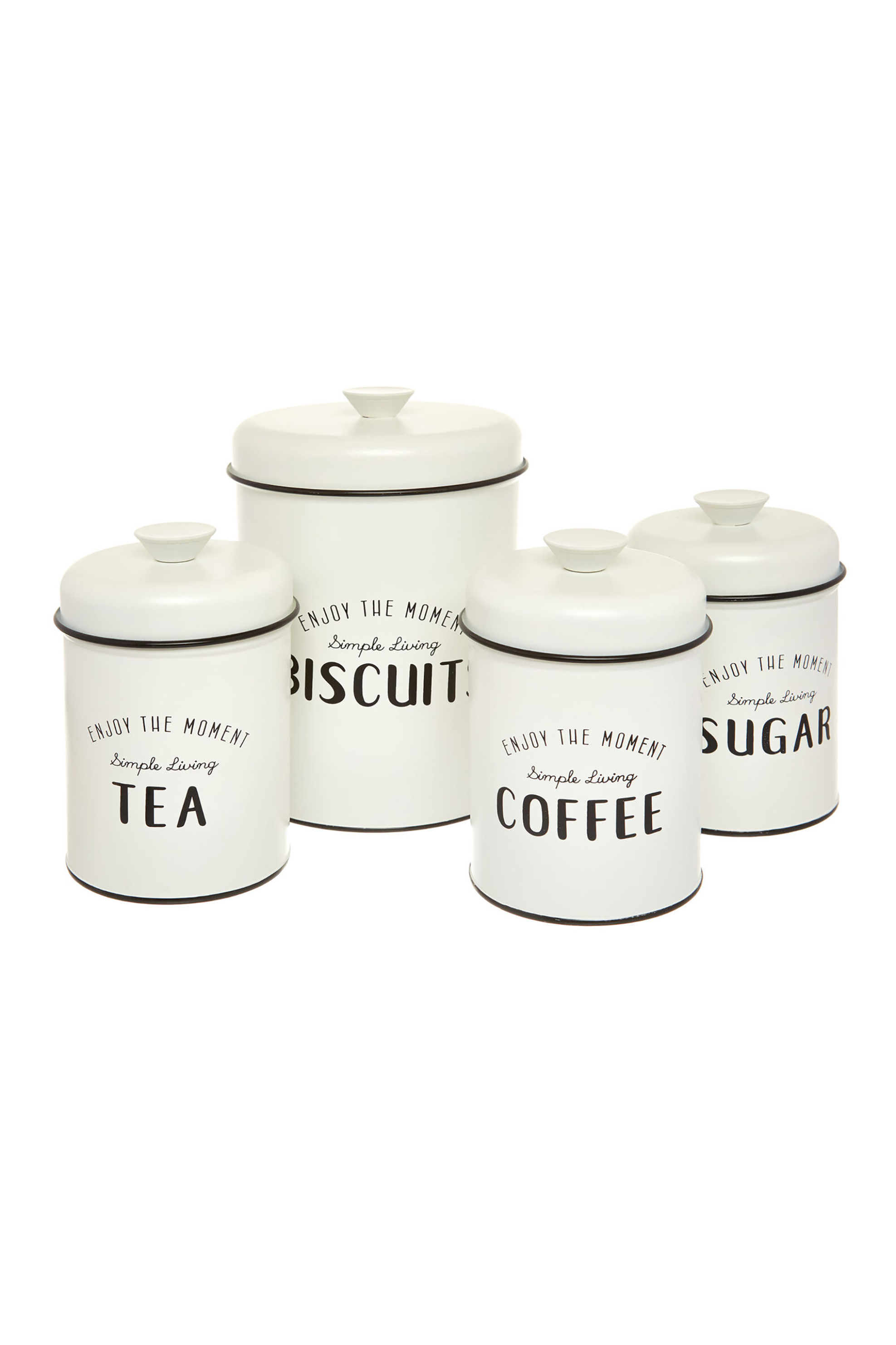 Coincasa δοχείο για τσάι με σμάλτο και lettering 11 x 16,5 cm - 007109058 Μπεζ φωτογραφία