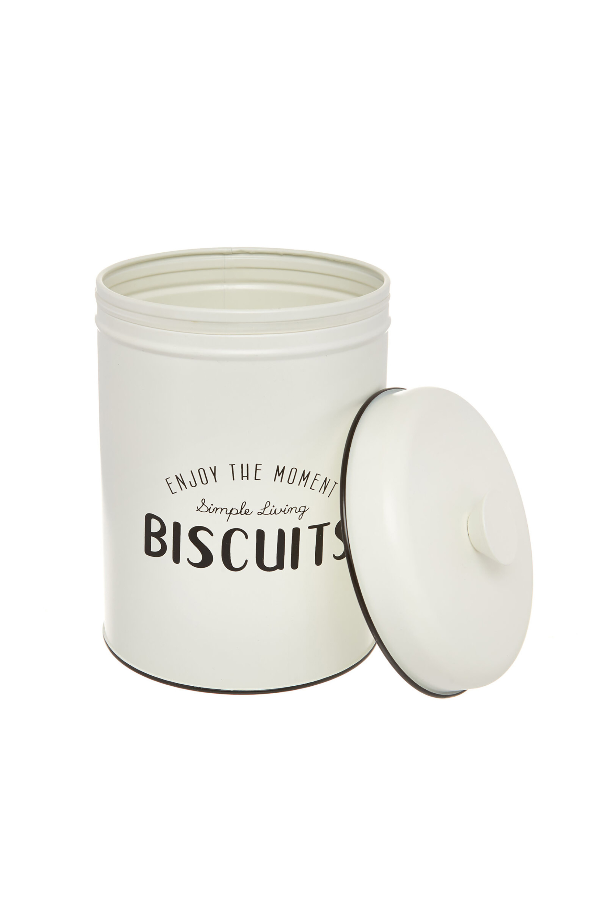 Coincasa δοχείο για μπισκότα με σμάλτο και lettering 15,4 x 21,8 cm - 007109059 Μπεζ φωτογραφία