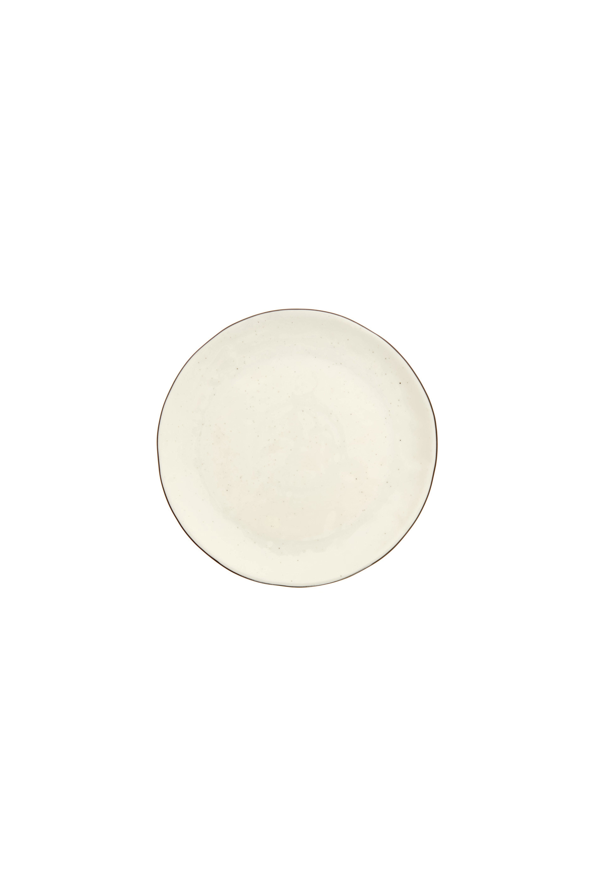 Coincasa πορσελάνινο πιάτο με μαύρη λεπτομέρεια 21 cm - 007109237 Λευκό