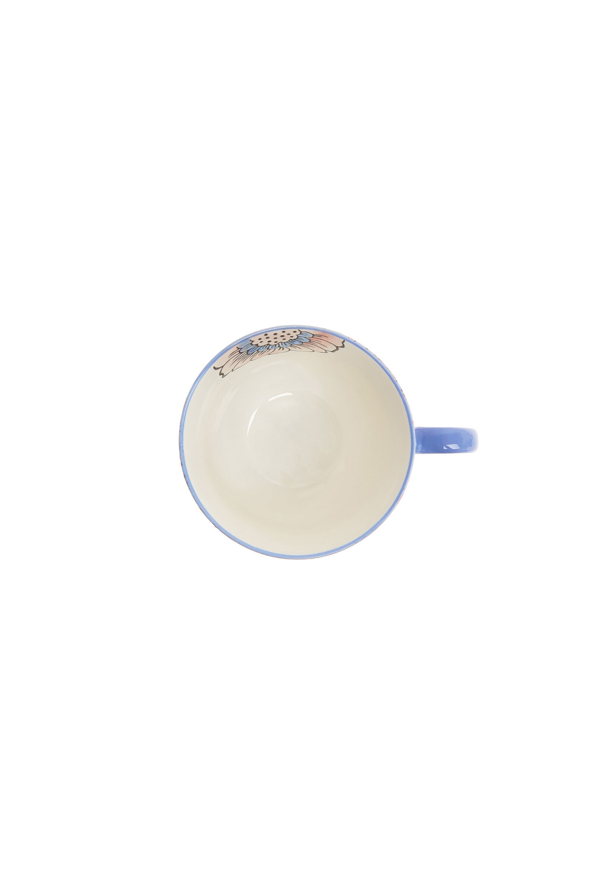 Coincasa φλυτζάνι κεραμικό με χειροποίητο floral σχέδιο 9 x 12 cm - 007109049 Πορτοκαλί φωτογραφία