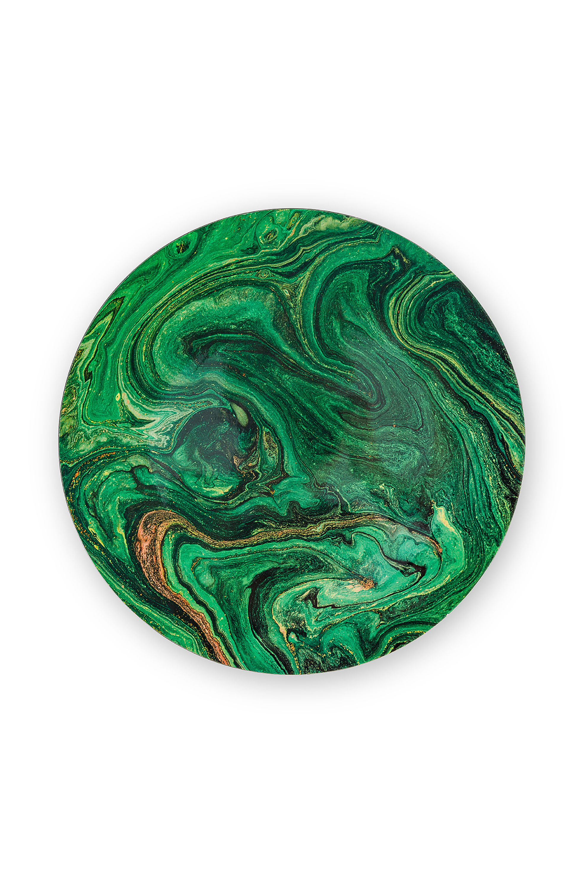 Coincasa πλαστική πιατέλα σερβιρίσματος με marble effect 33 cm - 007240495 Πράσινο