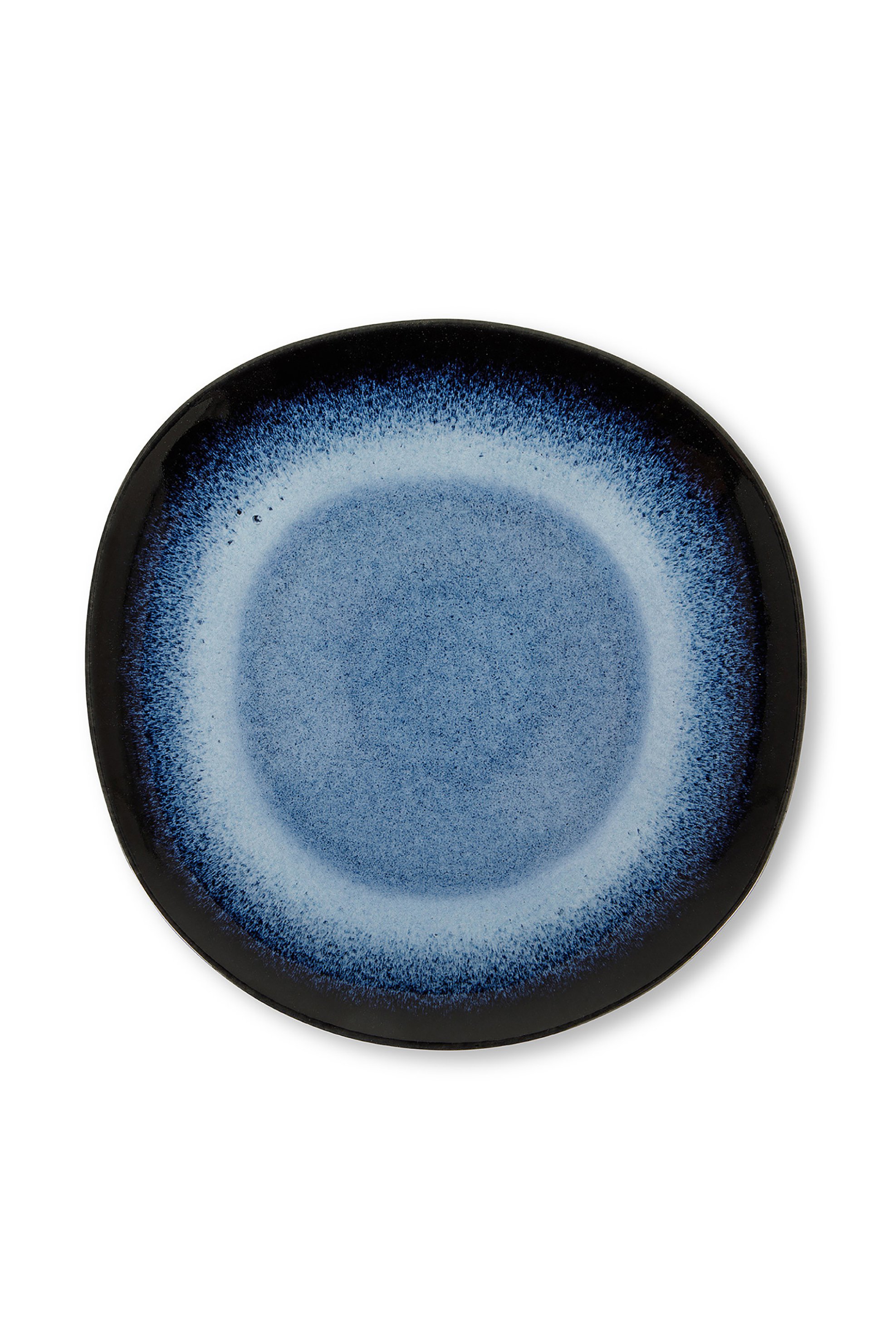 Coincasa κεραμικό πιάτο φαγητού με εφέ "Karma" 28 cm - 007245858 Μπλε