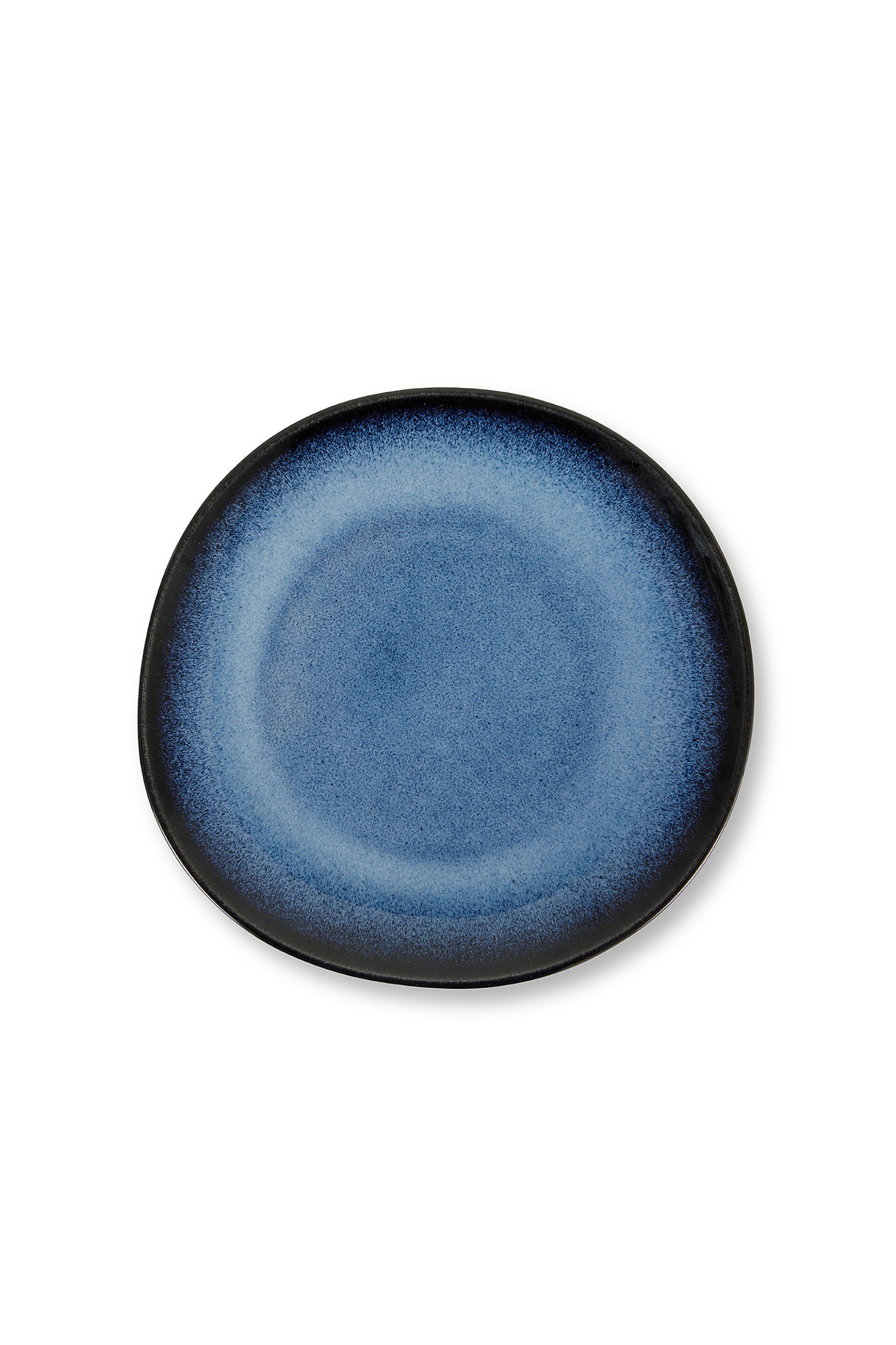 Coincasa κεραμικό πιάτο φρούτου με εφέ "Karma" 23 cm - 007245863 Μπλε Σκούρο