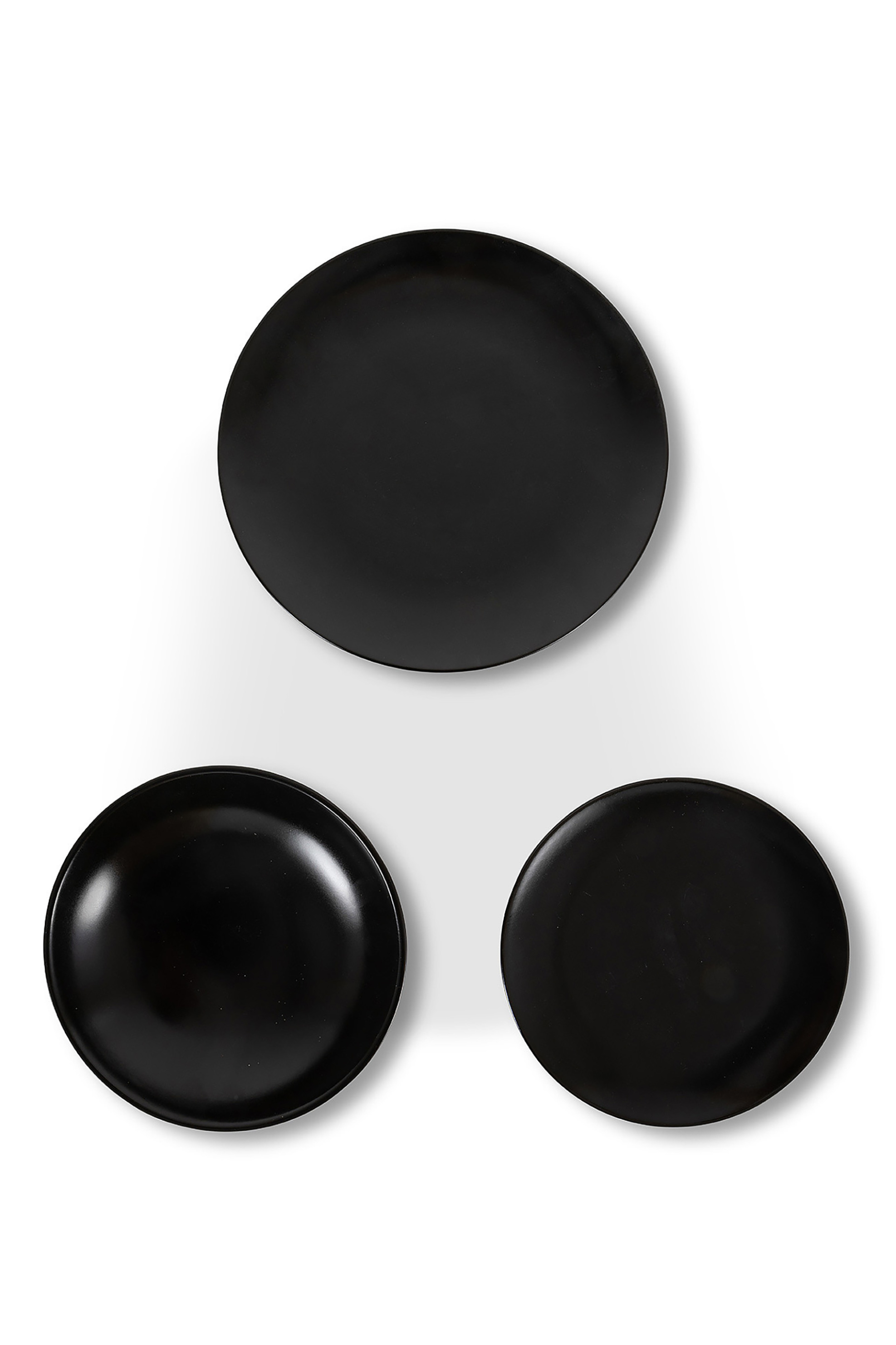 Coincasa σετ κεραμικά πιάτα μονόχρωμα stoneware "Denver" (18 τεμάχια) - 007262282 Μαύρο φωτογραφία