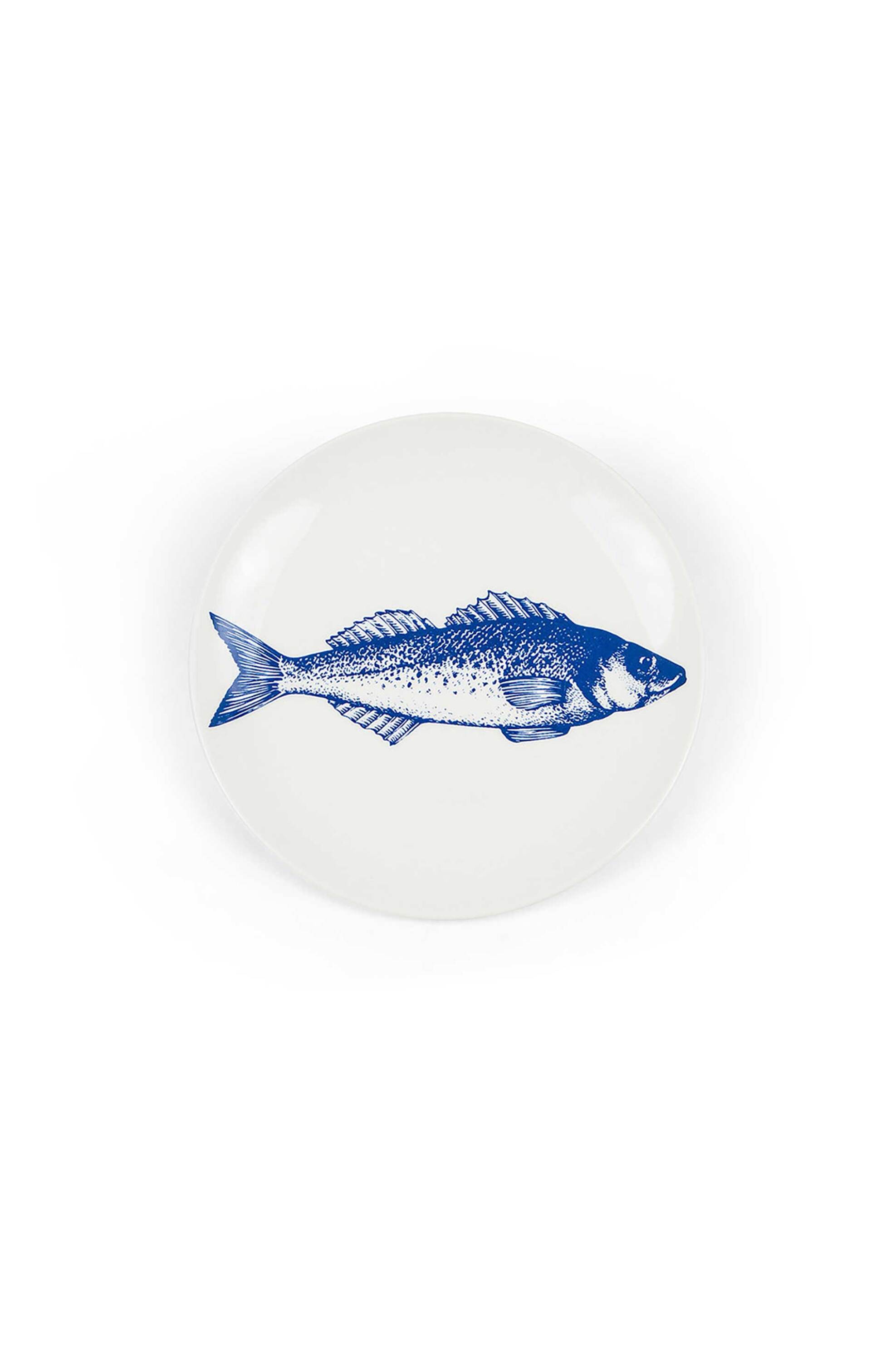 Home > ΚΟΥΖΙΝΑ > Πιάτα & Σερβίτσια Coincasa πορσελάνινο πιάτο ψωμιού με fish motif 18 cm - 007358418 Λευκό