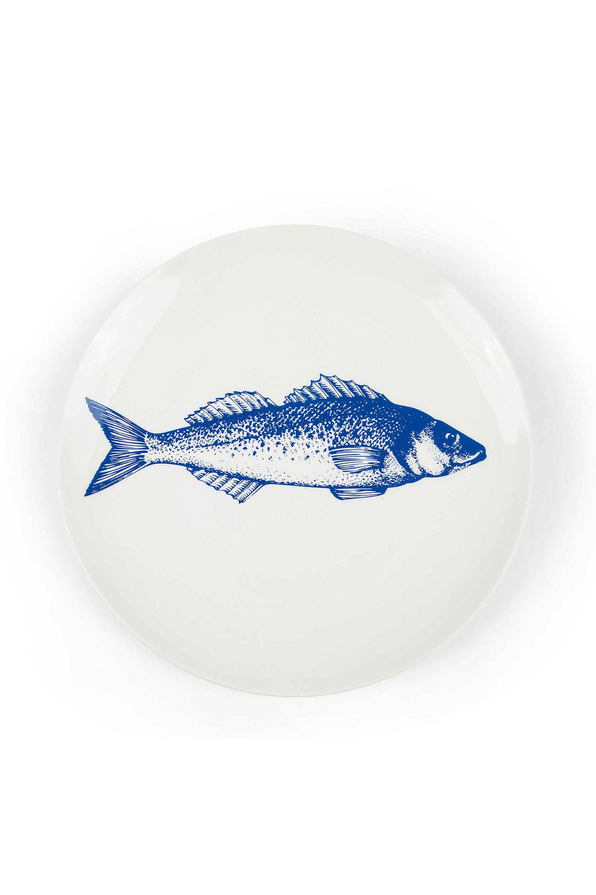 Coincasa πορσελάνινο πιάτο σερβιρίσματος με fish motif 30,5 cm - 007358419 Λευκό