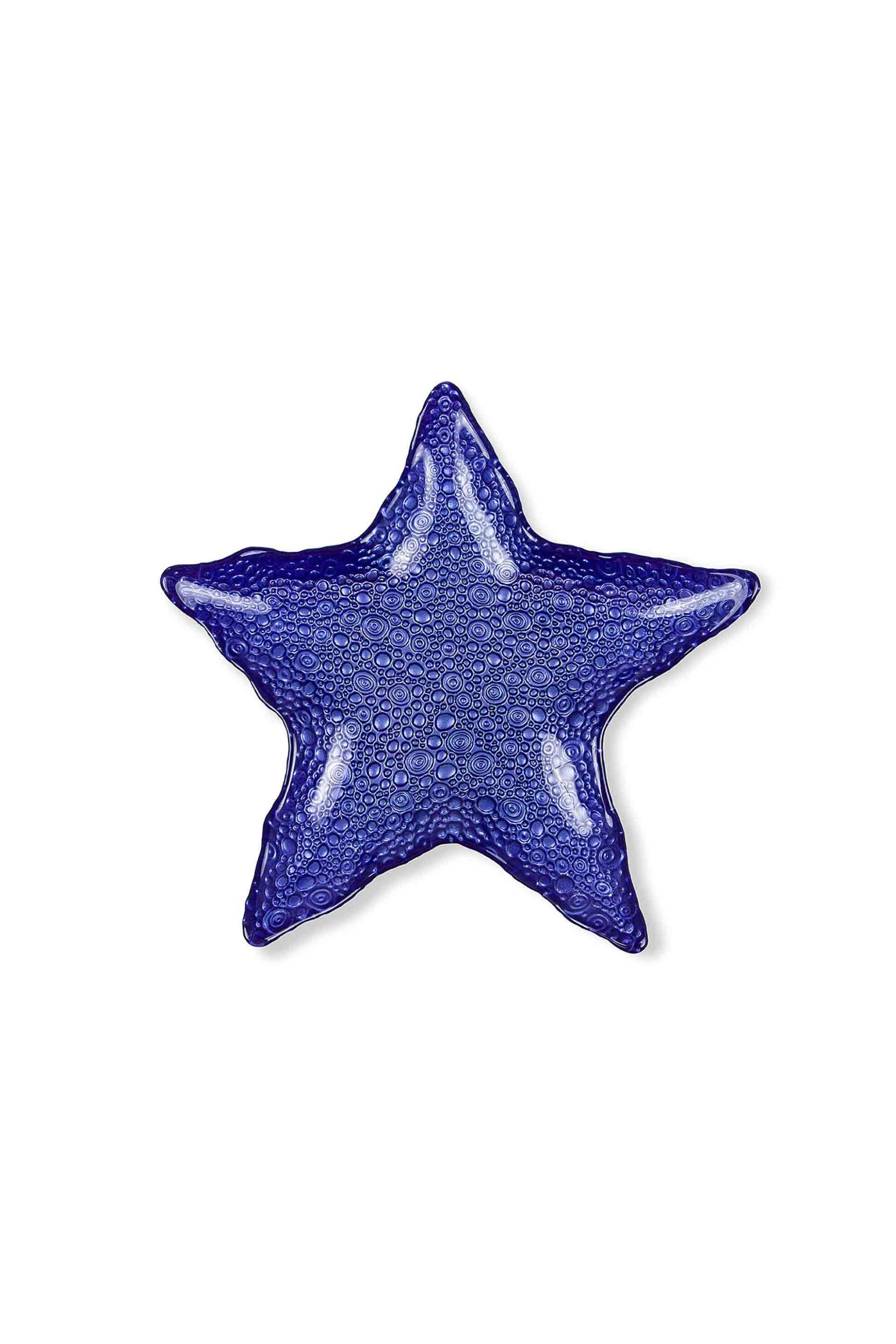 Home > ΚΟΥΖΙΝΑ > Είδη Σερβιρίσματος Coincasa γυάλινη πιατέλα σερβιρίσματος starfish 28 cm - 007358642 Μπλε