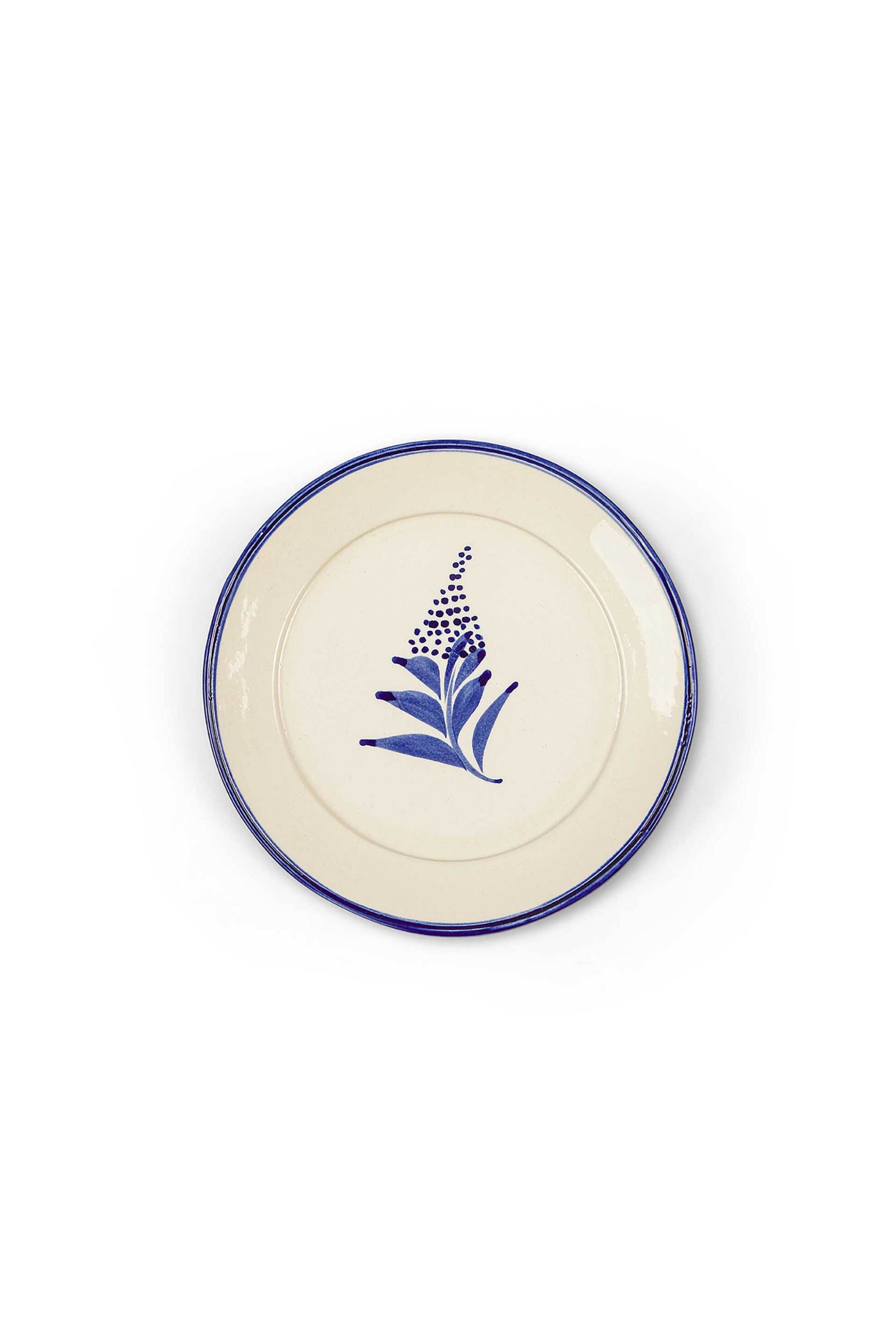 Coincasa κεραμικό πιάτο φρούτου με flower μοτίβο 19 cm - 007358682 Μπλε