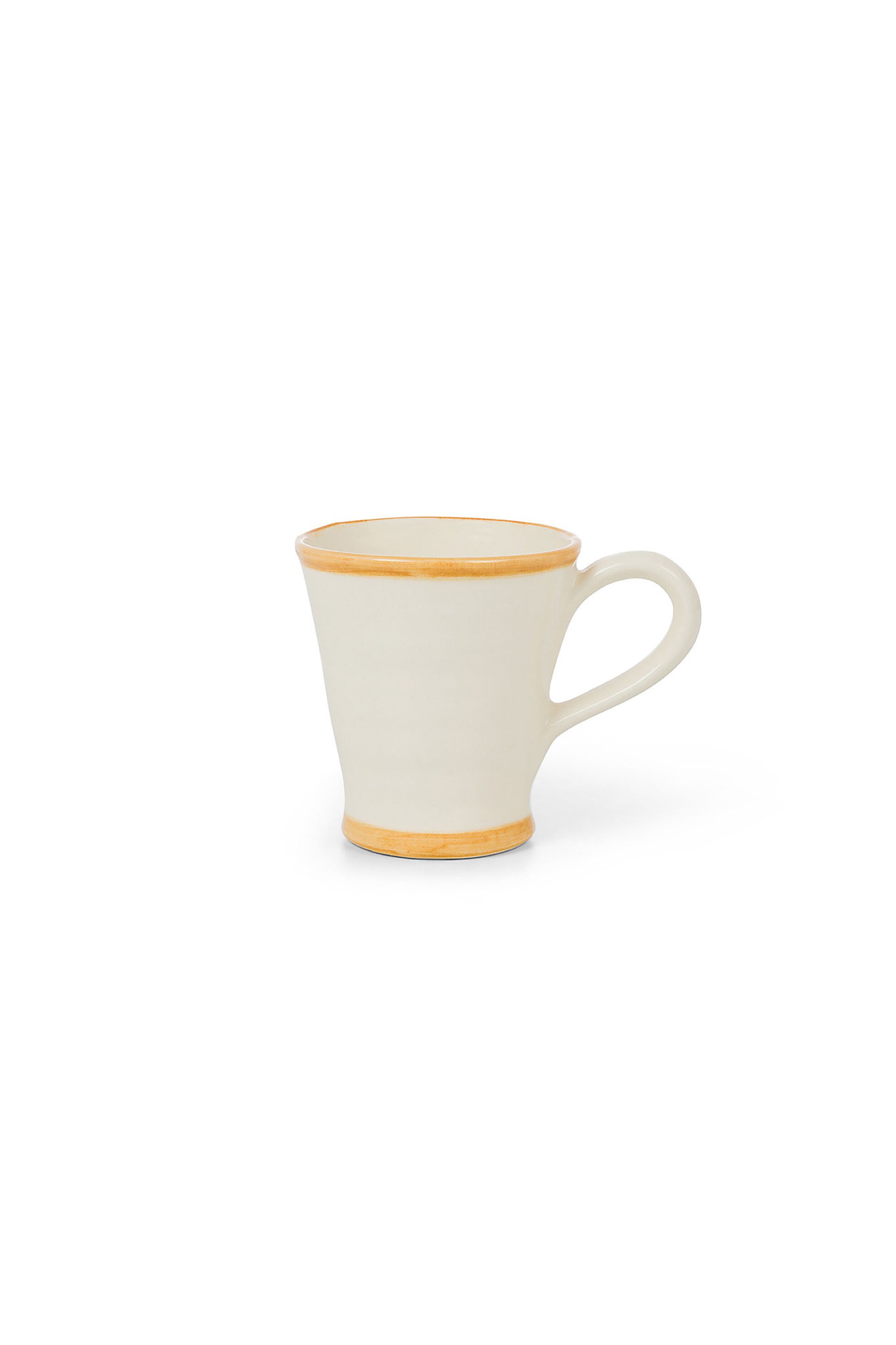 Coincasa κεραμική κούπα με contrast περίγραμμα 10 cm - 007358685 Λευκό