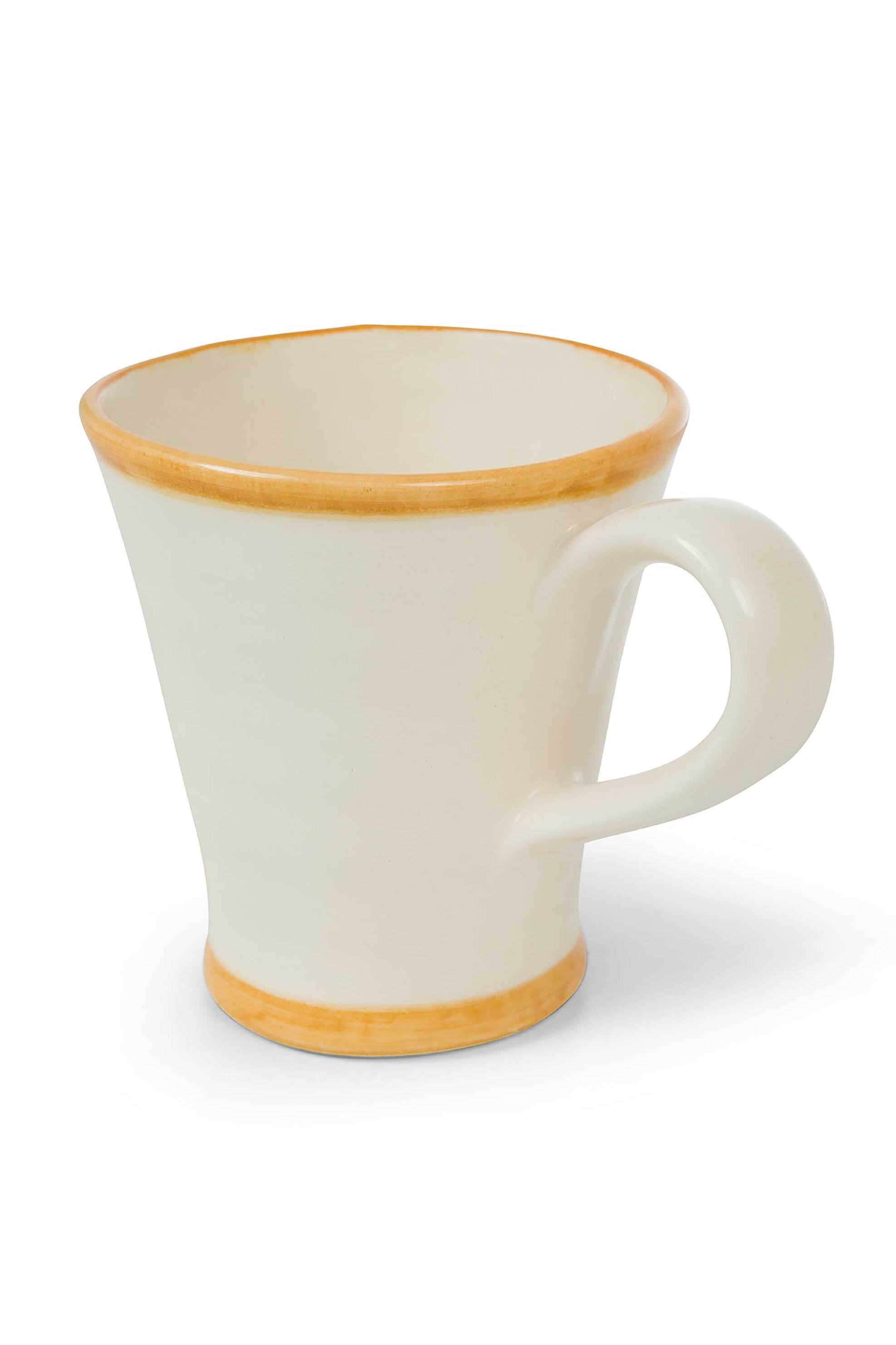 Coincasa κεραμική κούπα με contrast περίγραμμα 10 cm - 007358685 Λευκό φωτογραφία