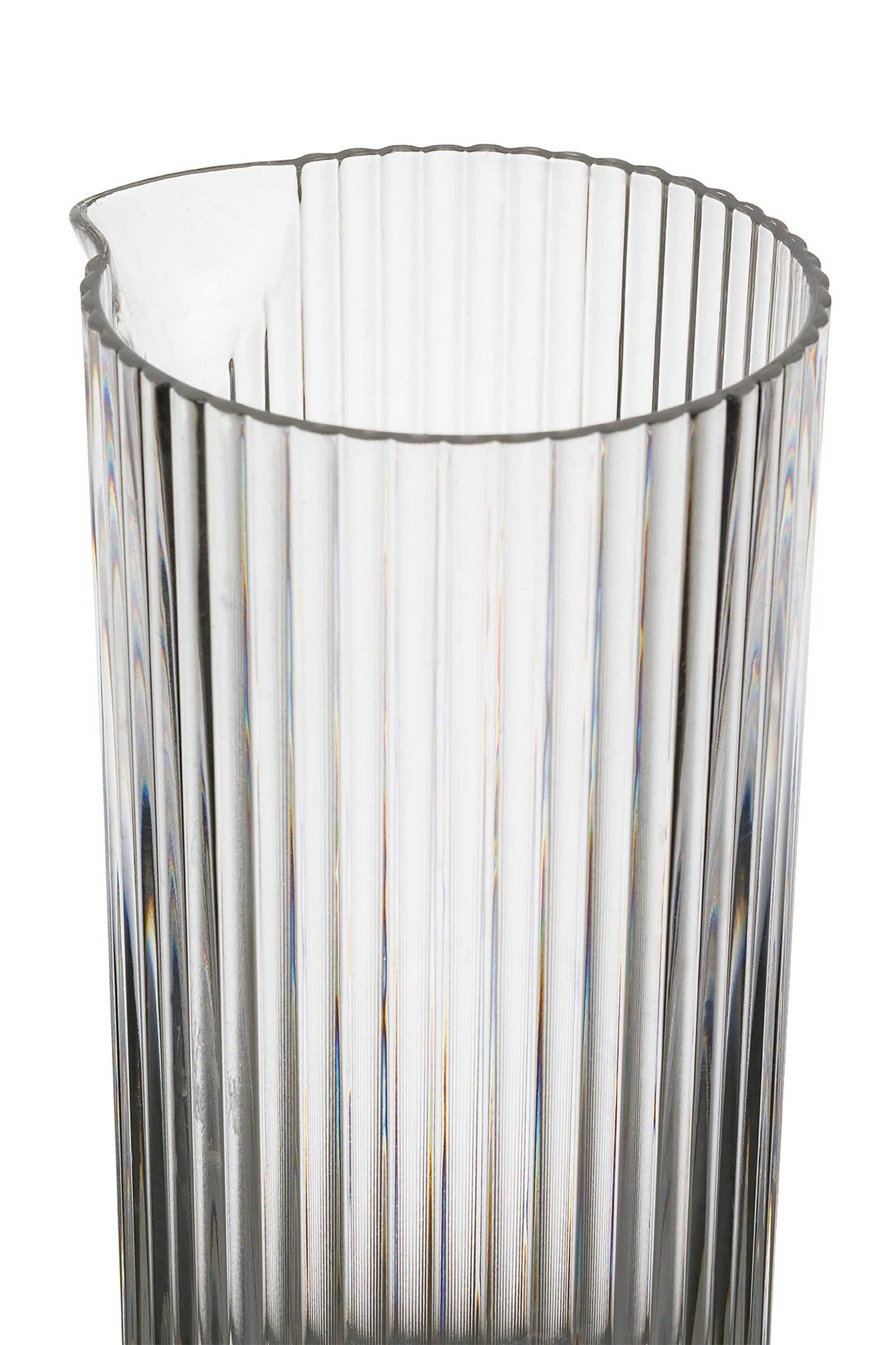 Coincasa πλαστική κανάτα με striped effect 22 x 10 cm - 007365834 Διάφανο φωτογραφία
