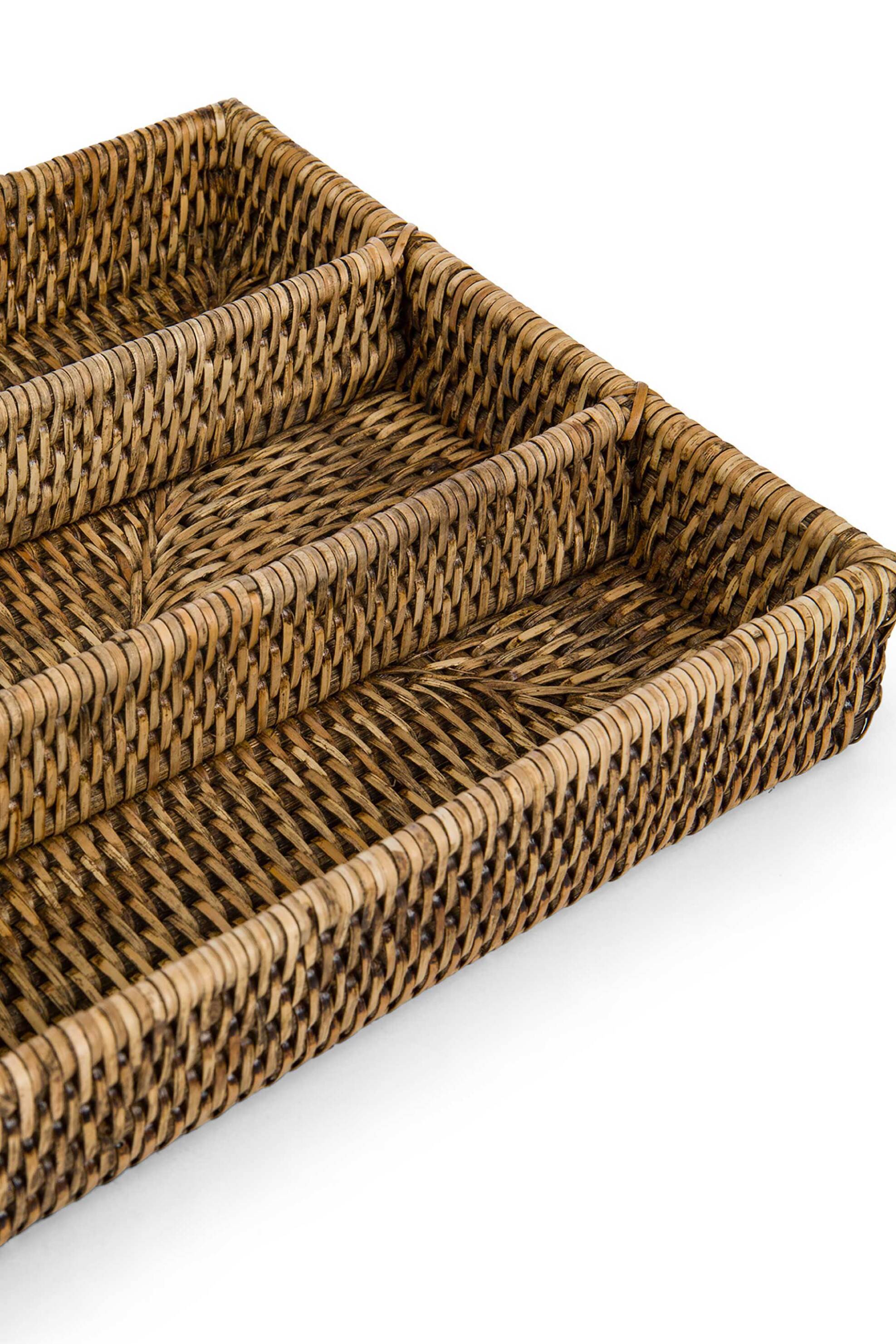Coincasa Θήκη για Μαχαιροπίρουνα από Ινδοκάλαμο 34 X 24 CM - 007373180 Καφέ Ανοιχτό