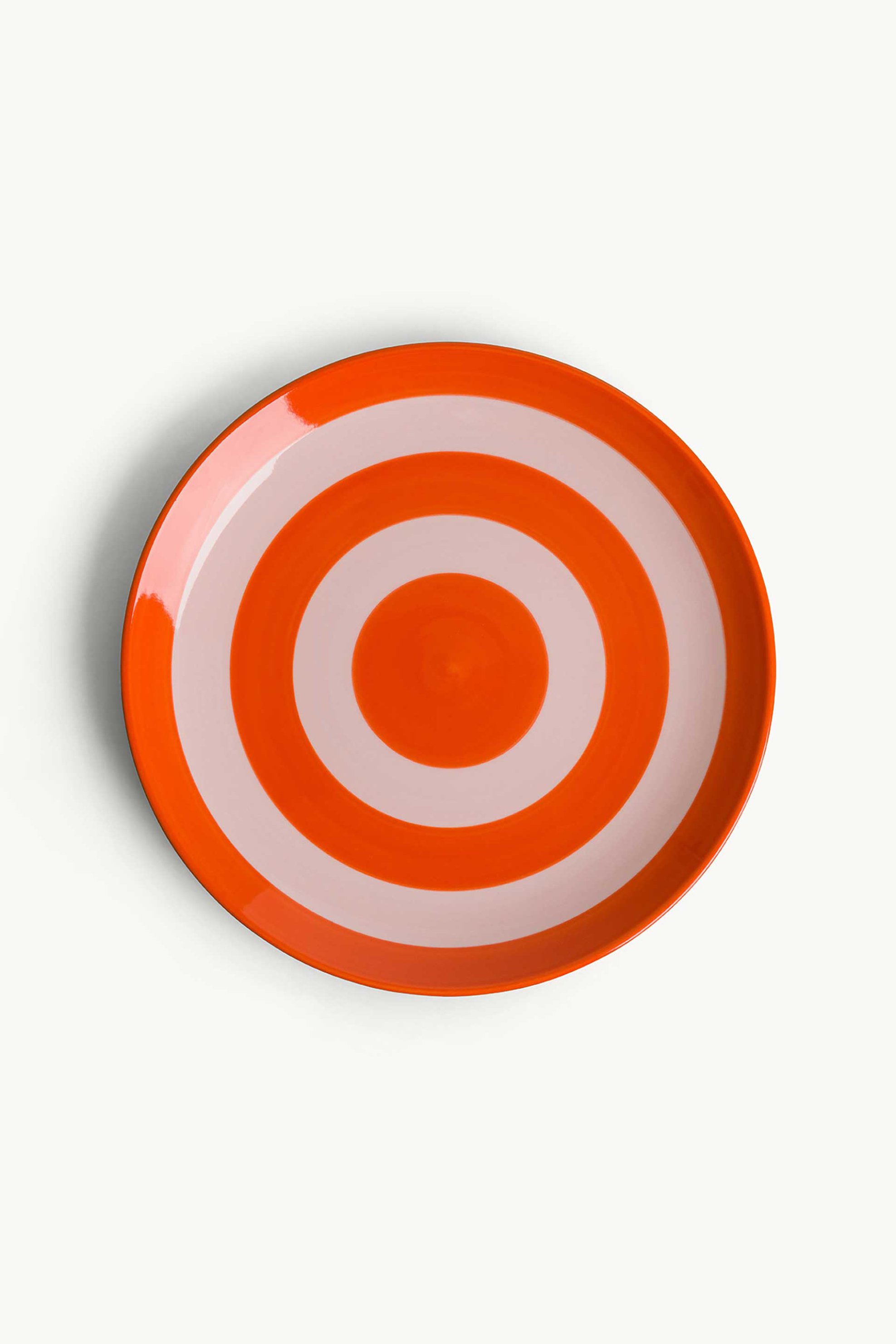 COINCASA Coincasa κεραμικό πιάτο φρούτων με ριγέ σχέδιο 20 cm - 007469600 Πορτοκαλί