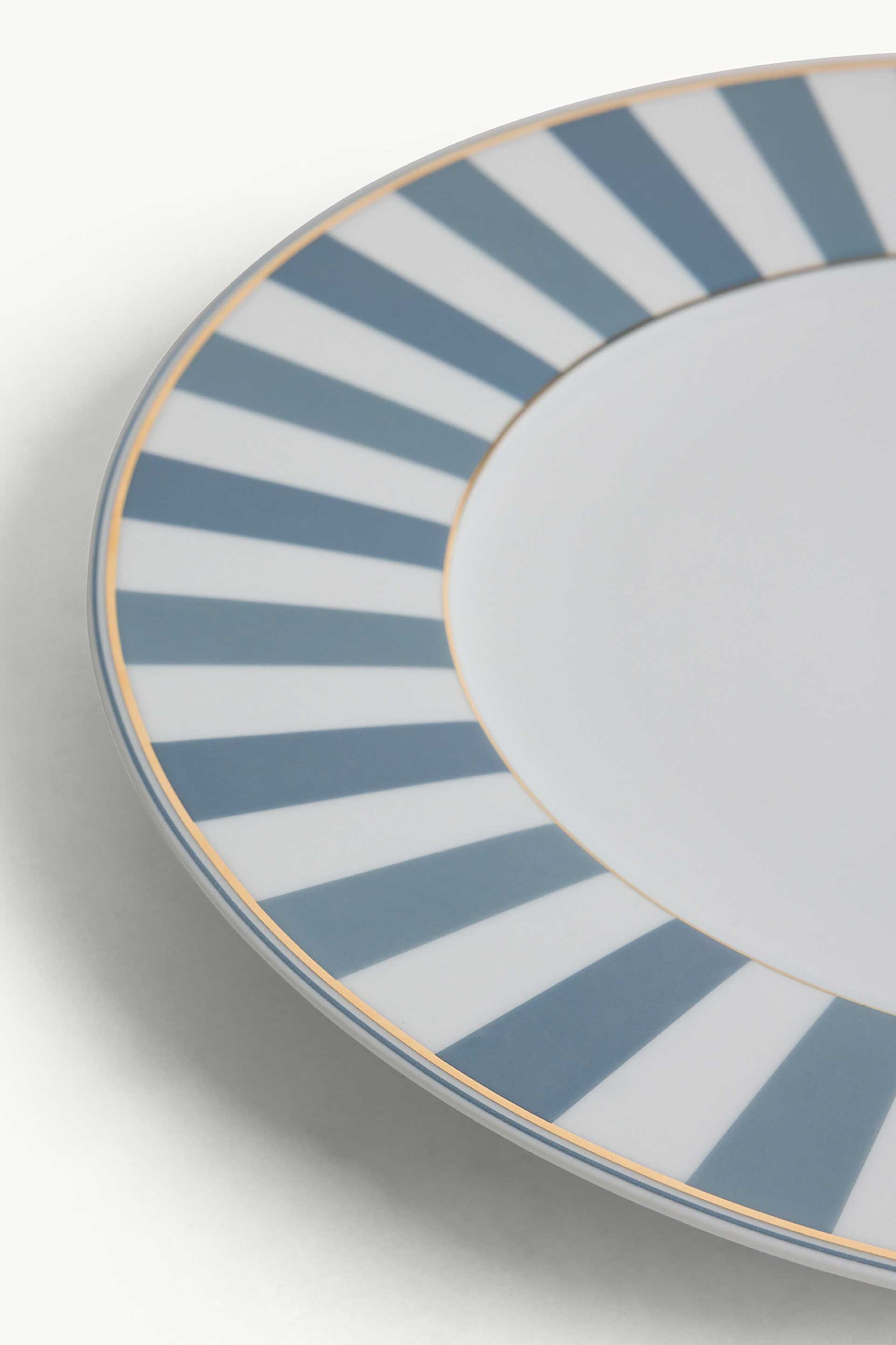 Coincasa πιάτο φαγητού από πορσελάνη με ριγέ σχέδιο 29 cm - 007492151 Γαλάζιο φωτογραφία