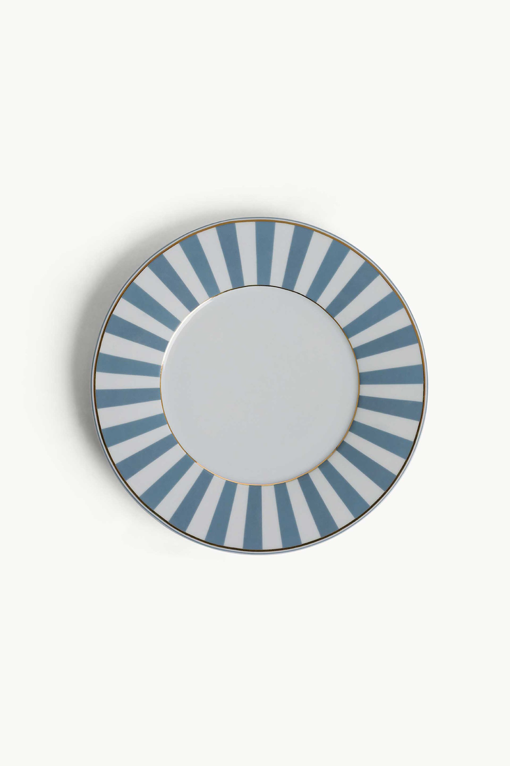 COINCASA Coincasa πιάτο ψωμιού από πορσελάνη με ριγέ σχέδιο 16 cm - 007492154 Γαλάζιο