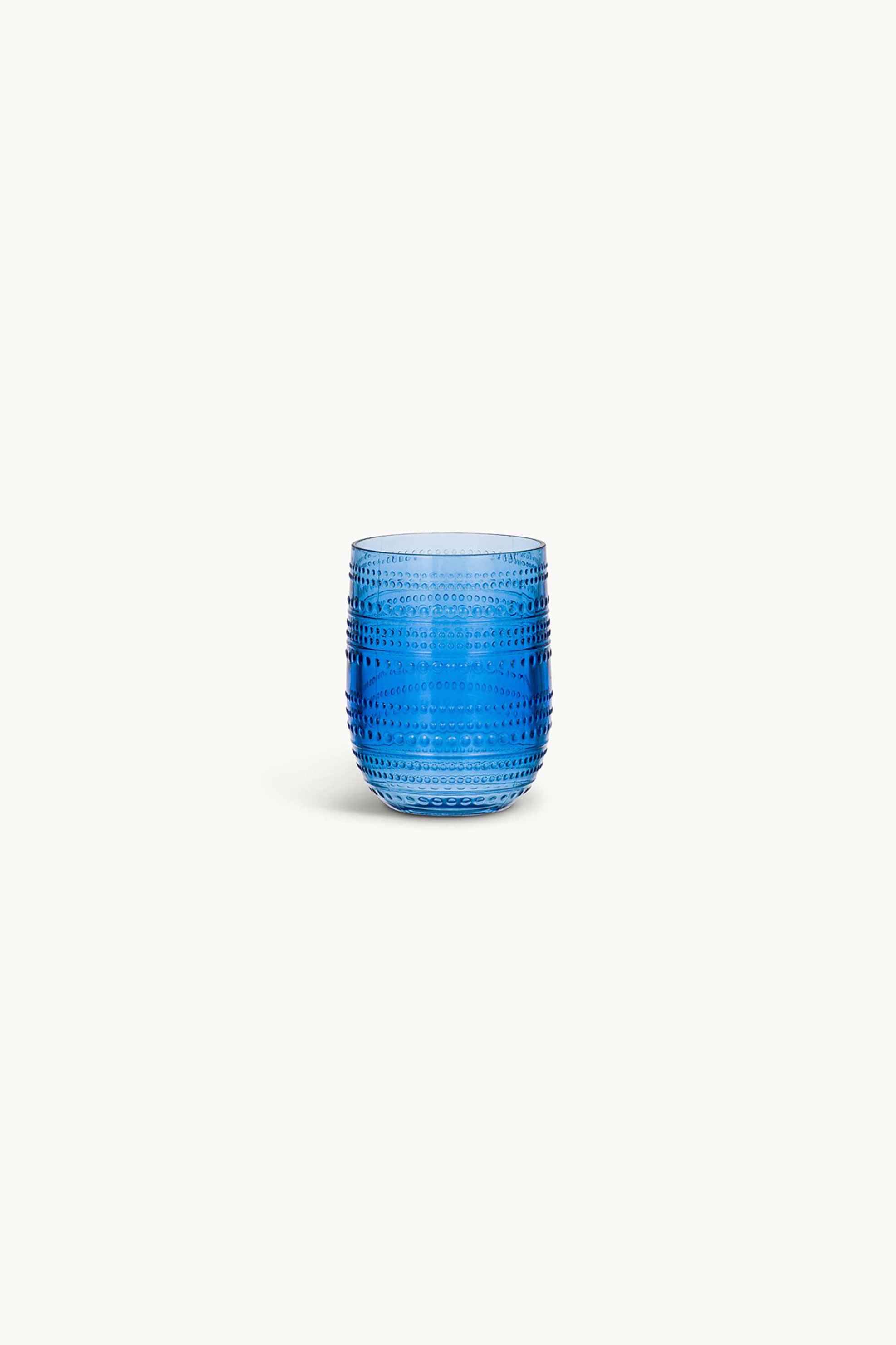 Coincasa πλαστικό ποτήρι με ανάγλυφο σχέδιο 13 x 9 cm - 007478939 Μπλε