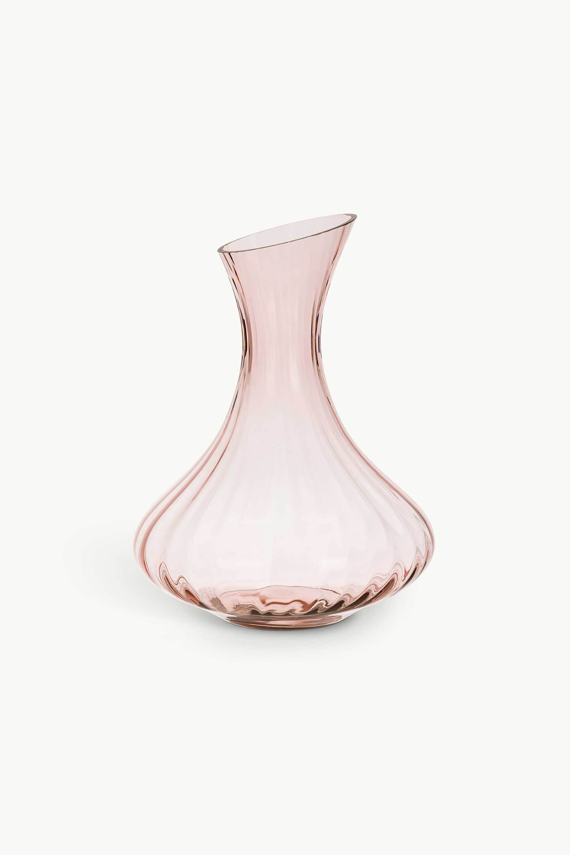 Coincasa γυάλινη κανάτα "Optical" 25 x 18 cm - 006532714 Ροζ Ανοιχτό