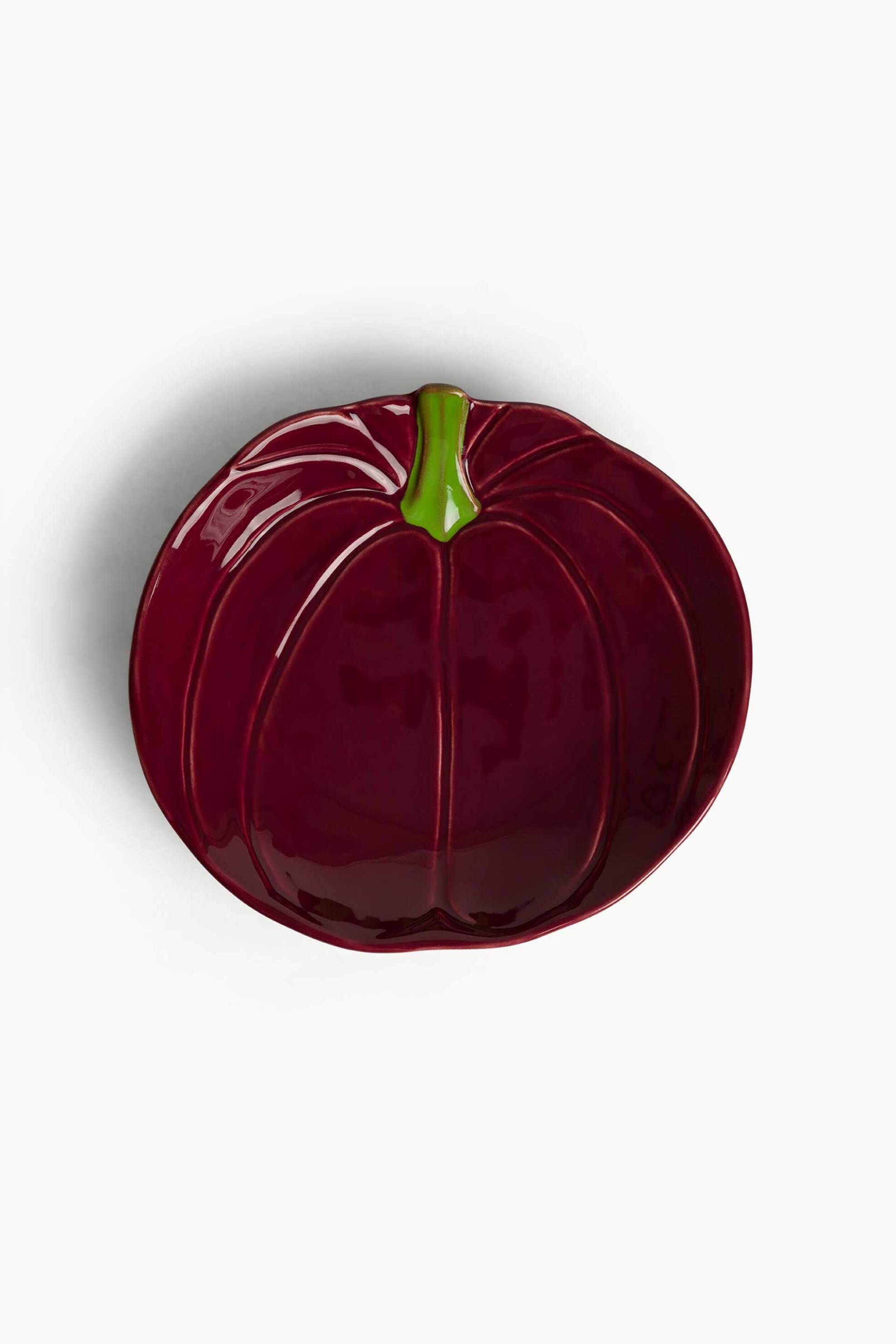 Coincasa κεραμικό πιάτο φρούτου με σχέδιο κολοκύθας 16,5 cm - 007499985 Μπορντό