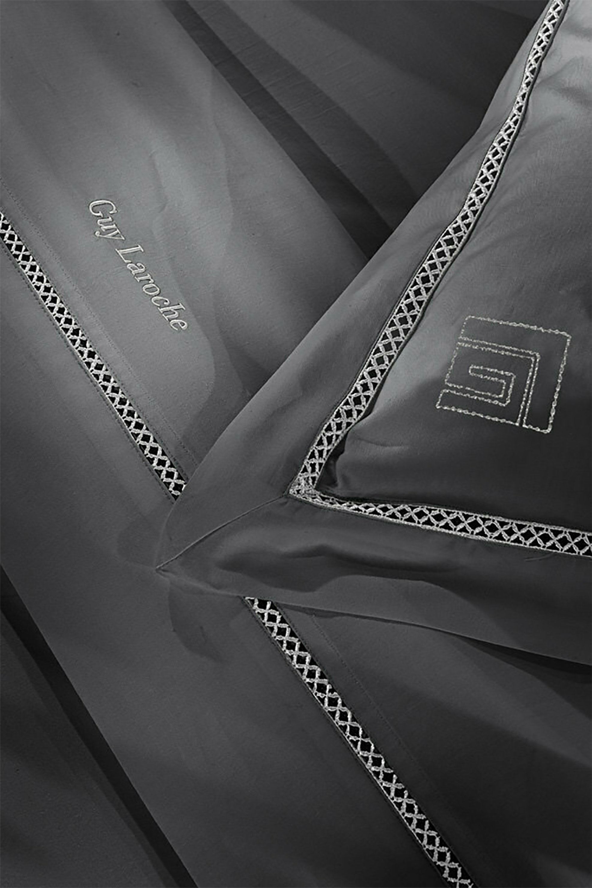 GUY LAROCHE Guy Laroche σετ σεντόνια king size "Blend Anthracite" (4 τεμάχια) - 1110092221045