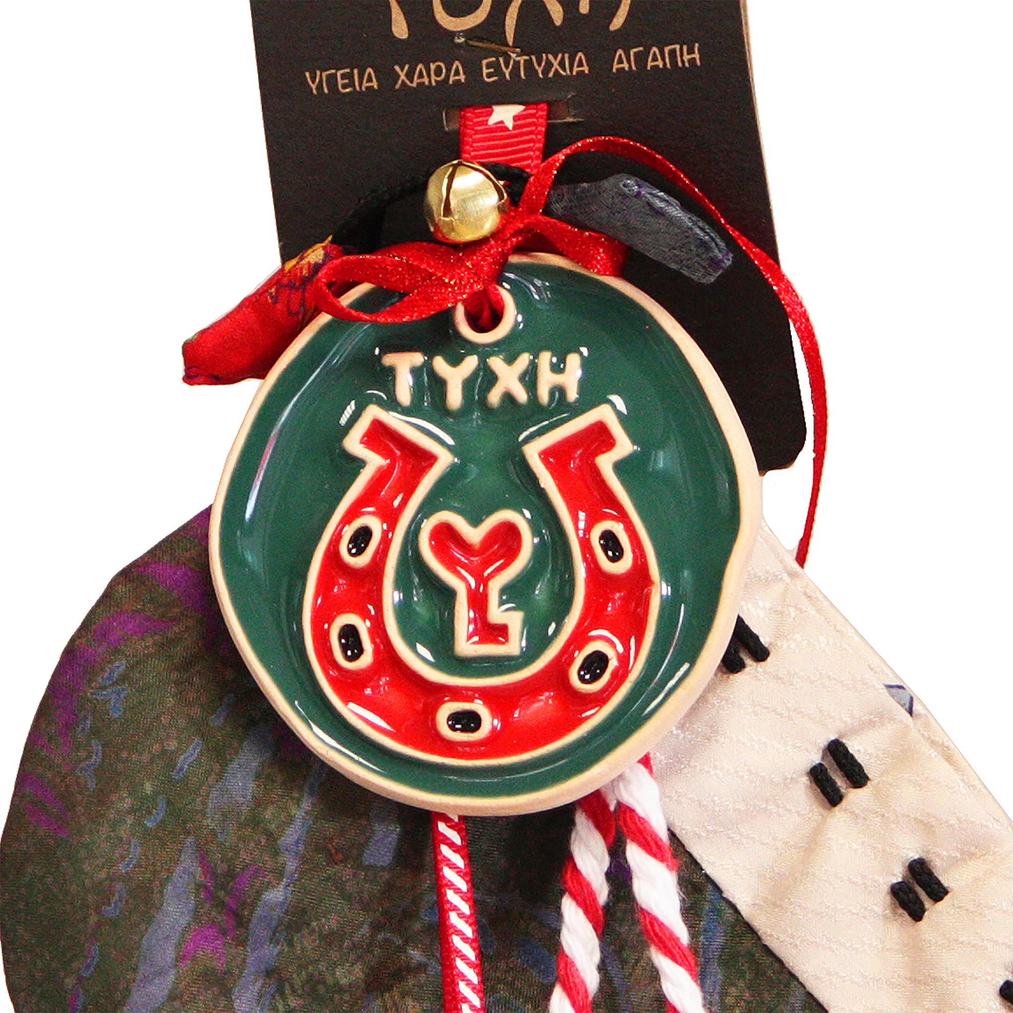 Synchronia χριστουγεννιάτικο γούρι κεραμικό στολίδι-Πέταλο - LU21000I φωτογραφία