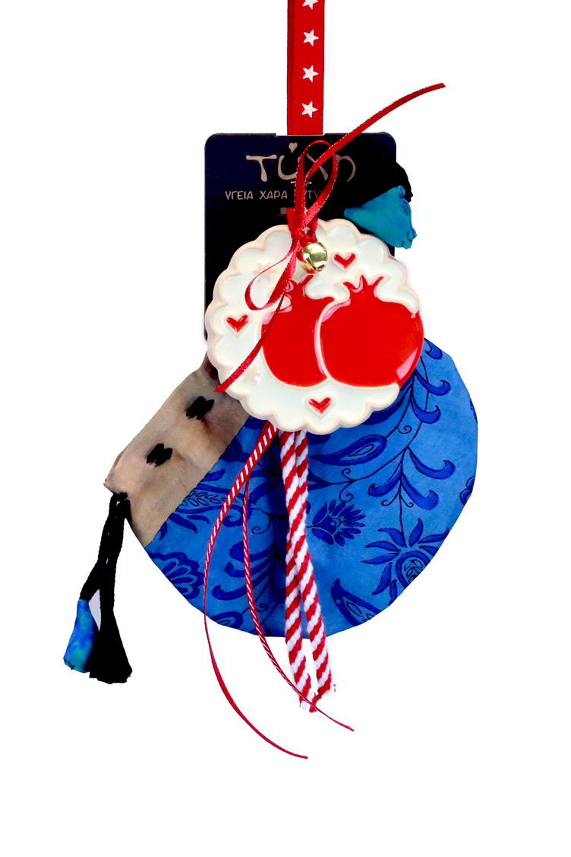 SYNCHRONIA Synchronia χριστουγεννιάτικο γούρι κεραμικό στολίδι-Ρόδια - LU21000M