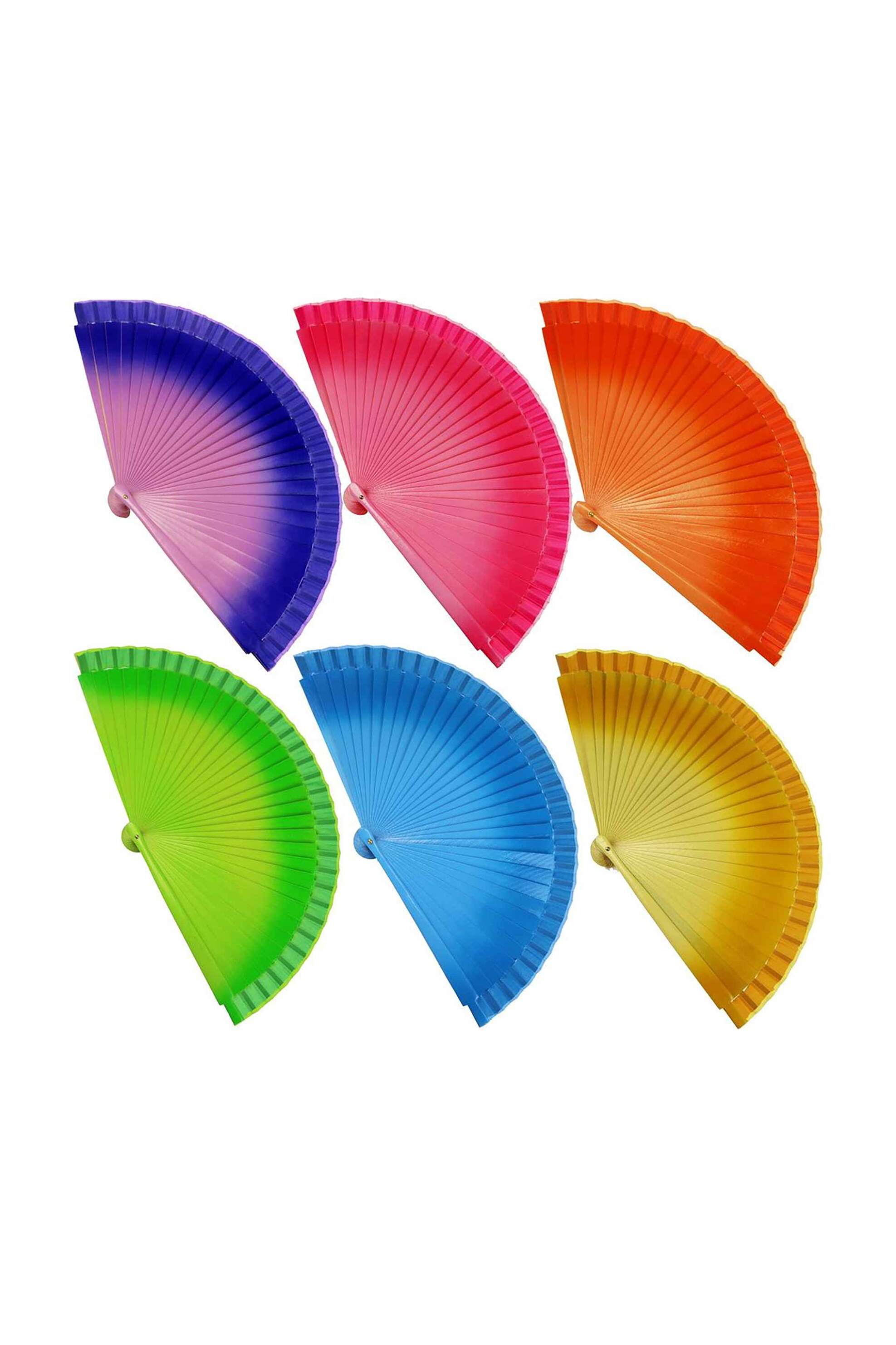 SYNCHRONIA Synchronia ξύλινη βεντάλια διπλής όψης ombre 23 cm - AT000135