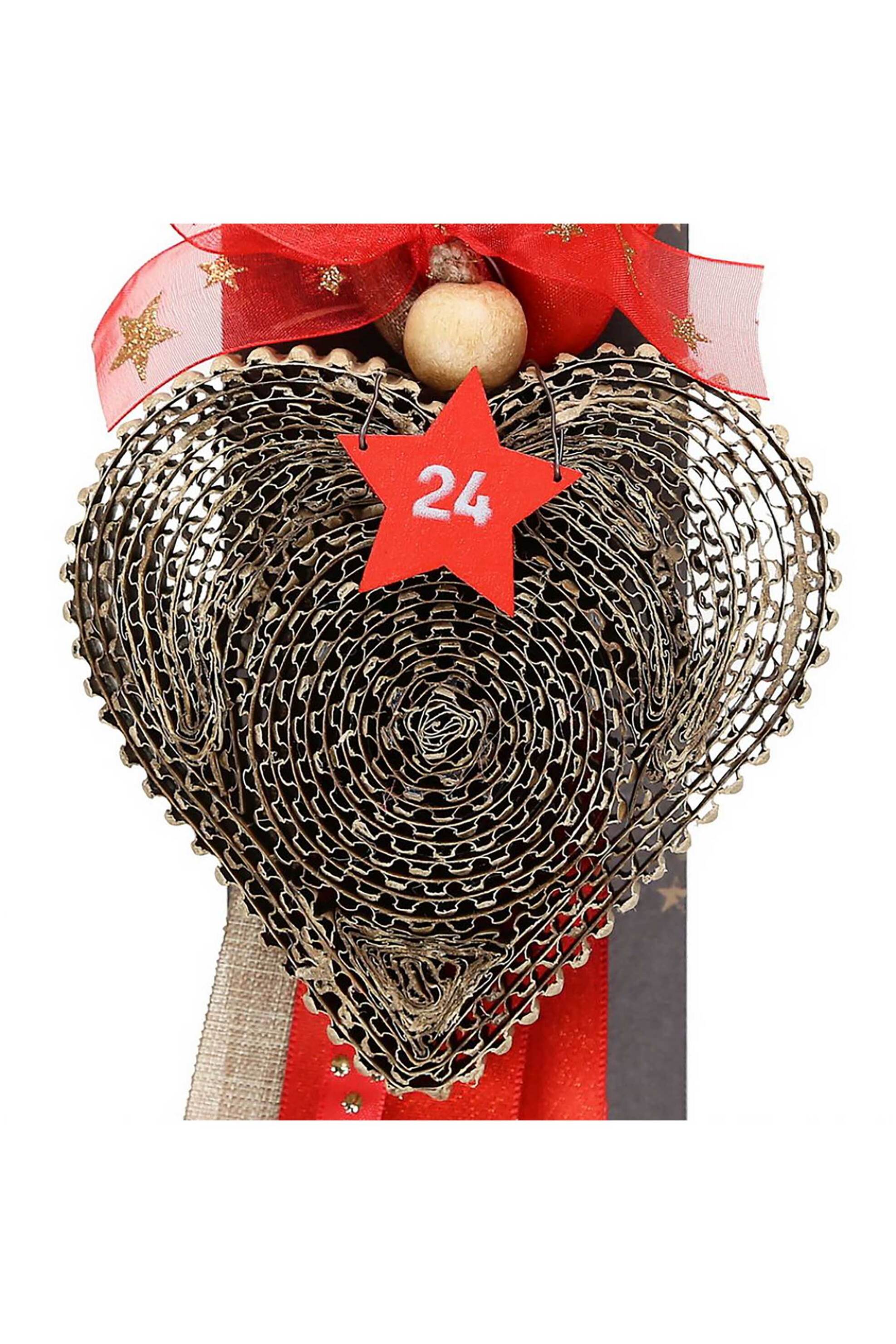 Synchronia γούρι στολίδι κραφτ-καρδιά από ανακυκλωμένο χαρτί 30x19 cm - LU23056A φωτογραφία