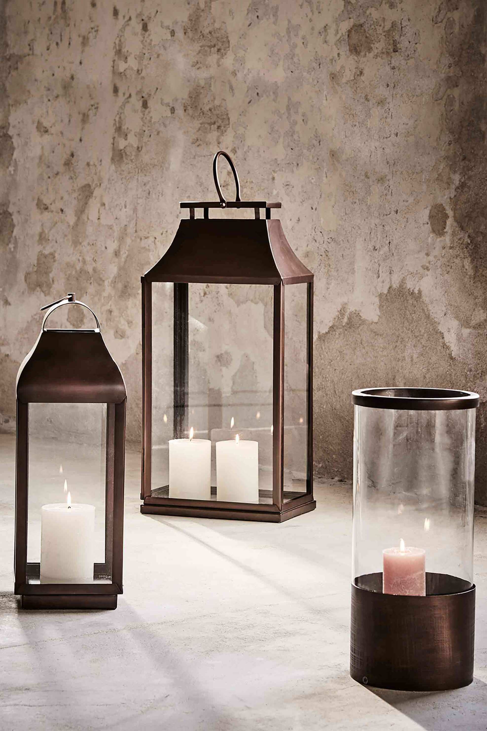 Affari of Sweden κηροπήγιο κυλινδρικό από γυαλί και σίδηρο "Minsk" 20 x 47 cm - 795-017-83 φωτογραφία