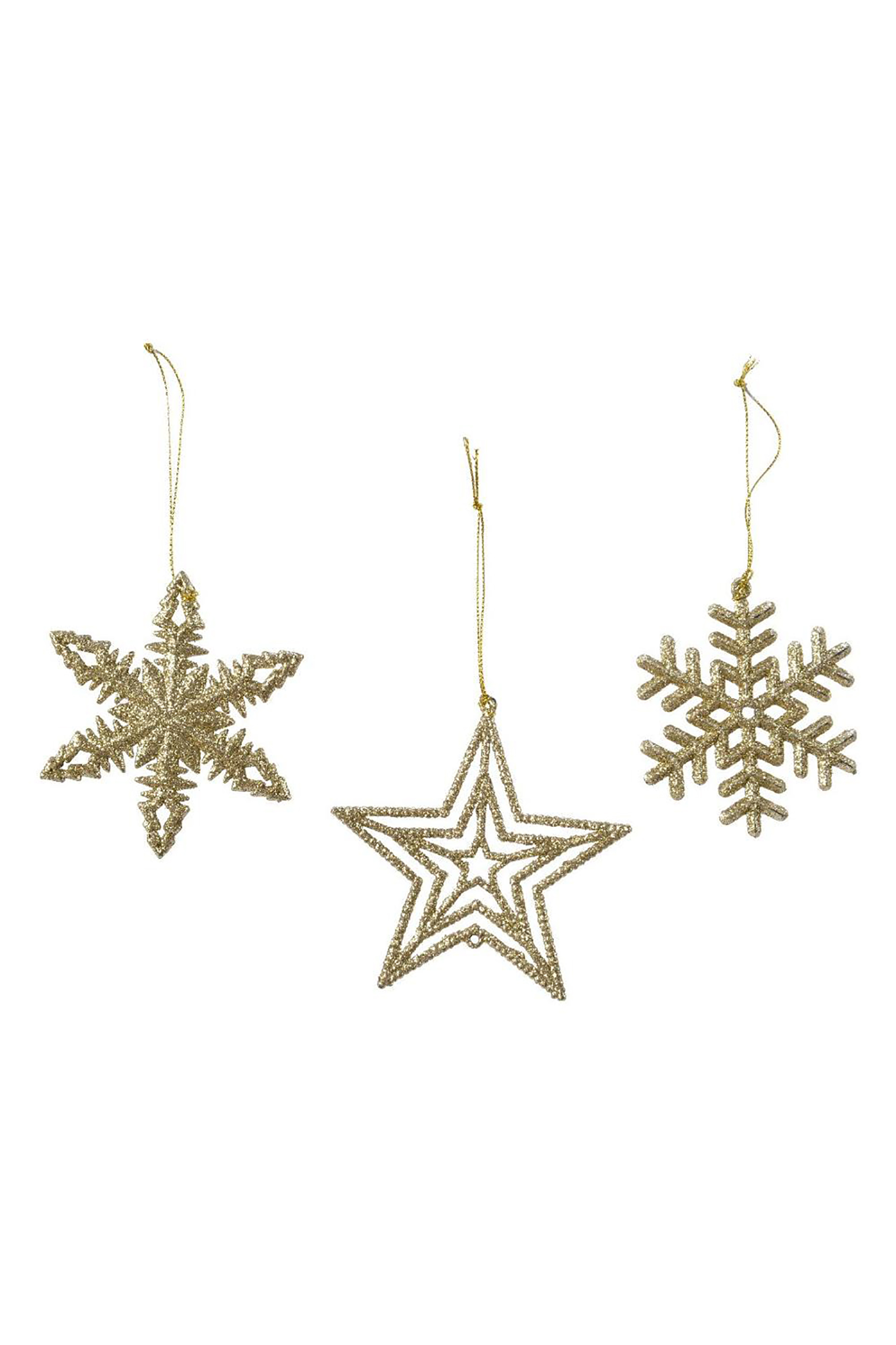 KAEMINGK Kaemingk χριστουγεννιάτικα στολίδια χιονονιφάδα και αστέρι με glitter - 516012