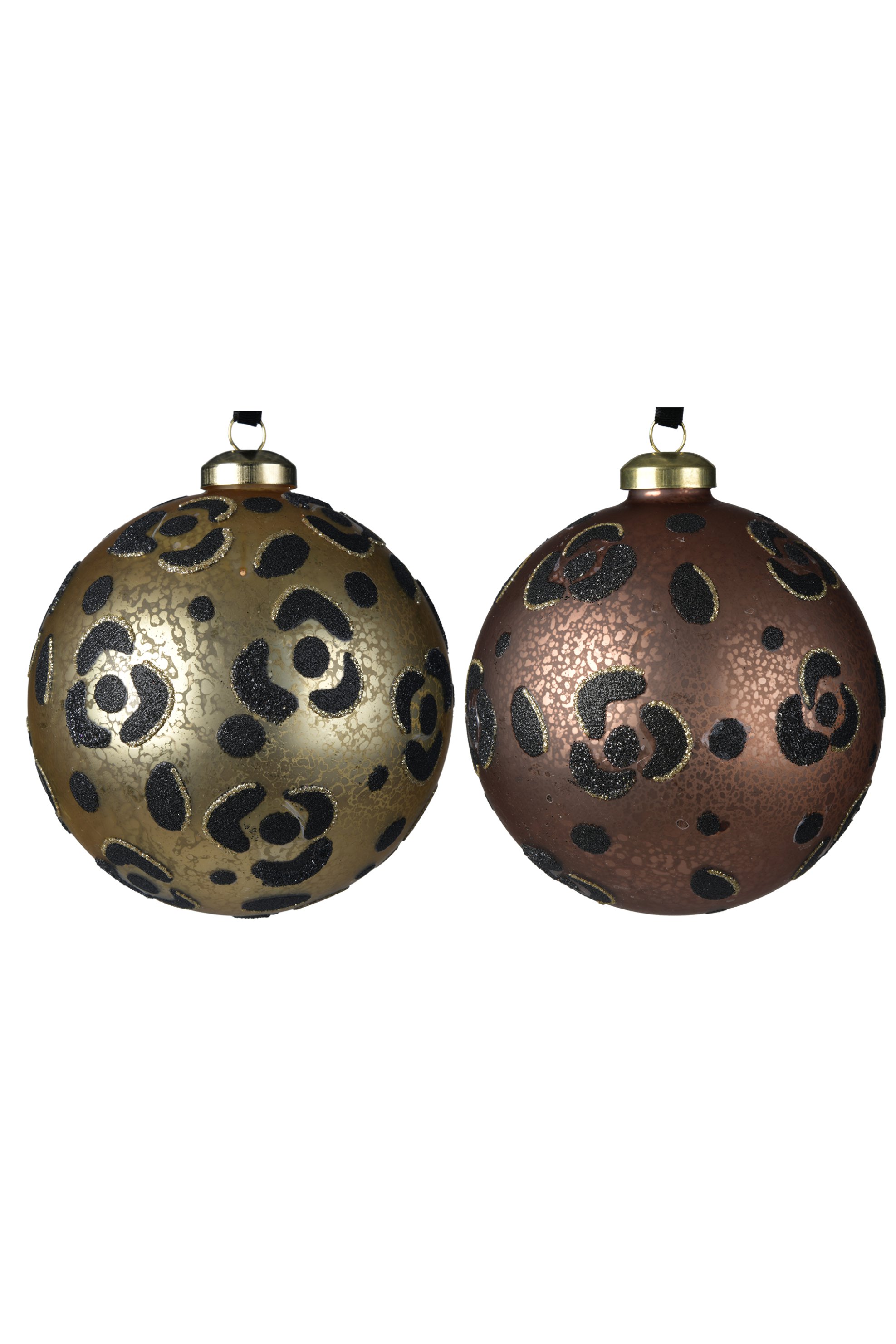 KAEMINGK Kaemingk χριστουγεννιάτικες διακοσμητικές μπάλες με animal print 10 cm (2 τεμάχια) - 062433