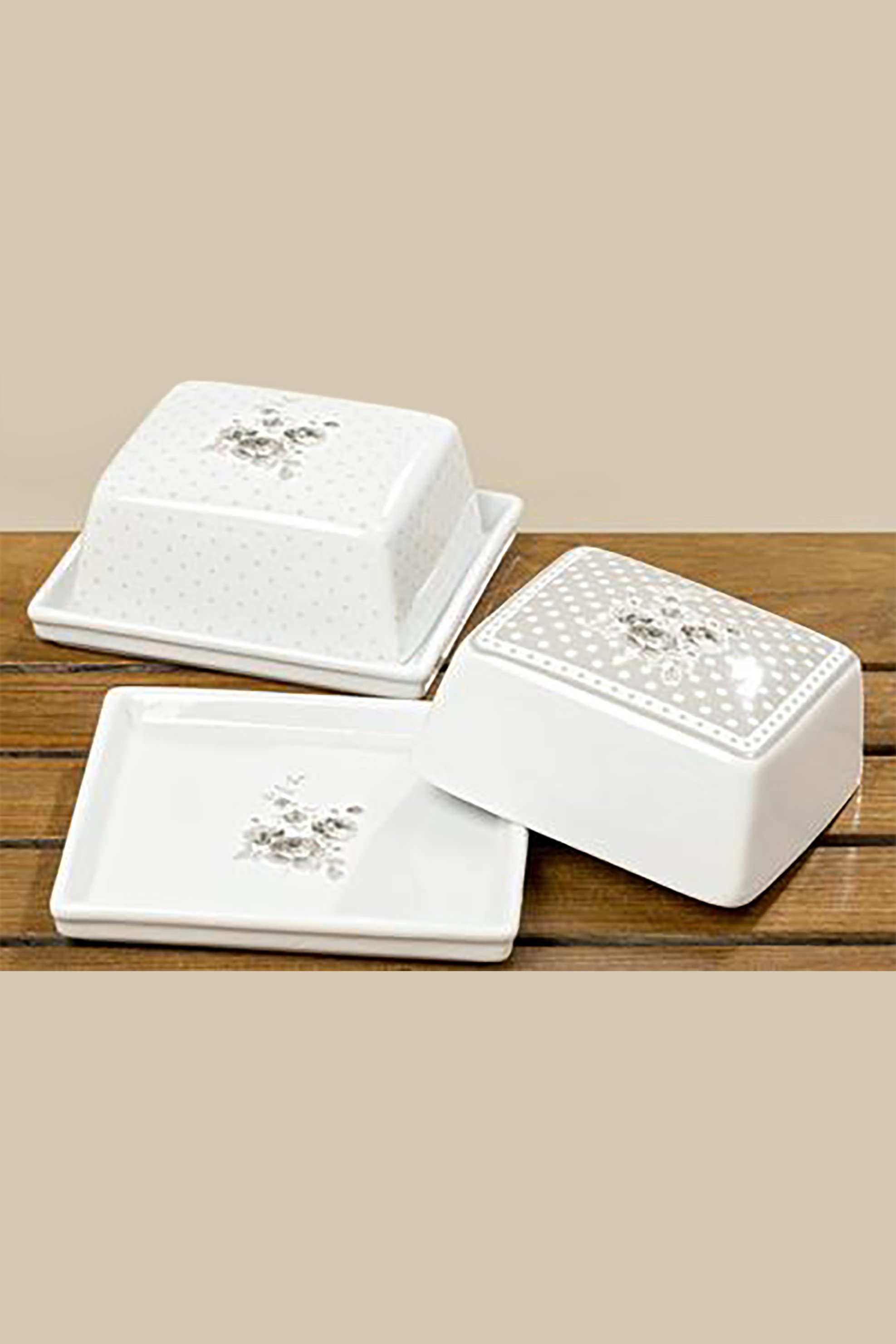 DOMUS HOMUS DOMUS HOMUS θήκη βουτύρου πορσελάνης "Rossana" 14 cm - 20-83-580