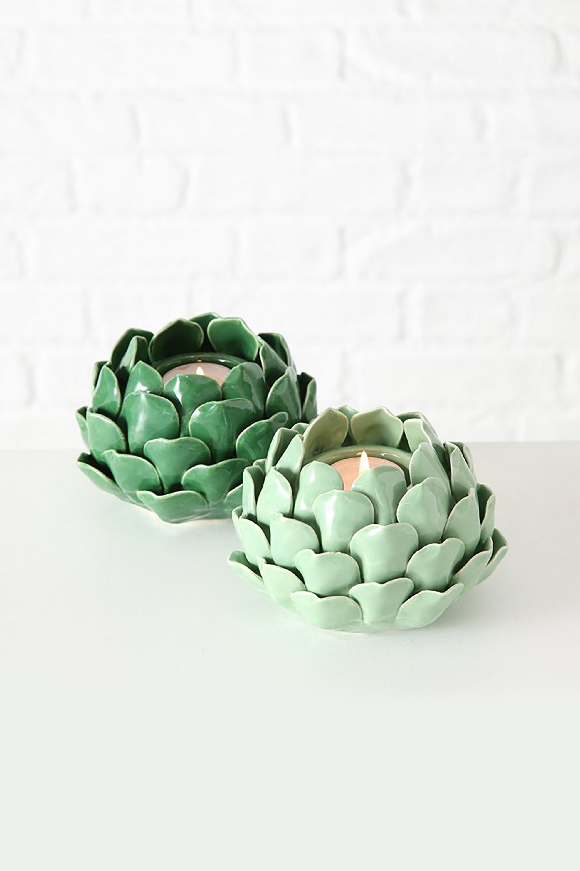 DOMUS HOMUS κεραμικό κηροπήγιο με ανάγλυφο σχέδιο 9 cm - 20-87-851