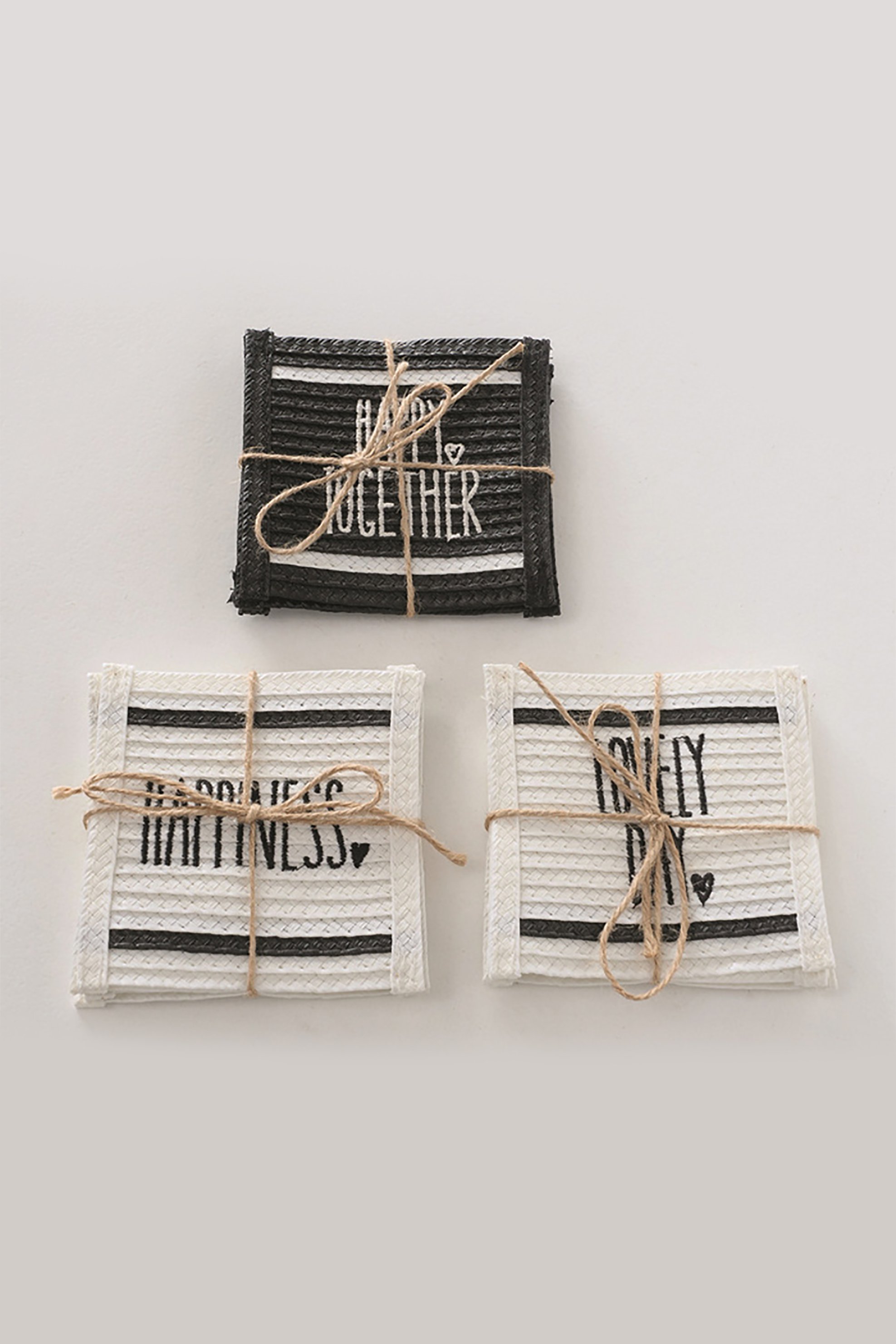 DOMUS HOMUS DOMUS HOMUS σετ σουβέρ από polyester με letter print "Stappo" (4 τεμάχια) - 20-99-329