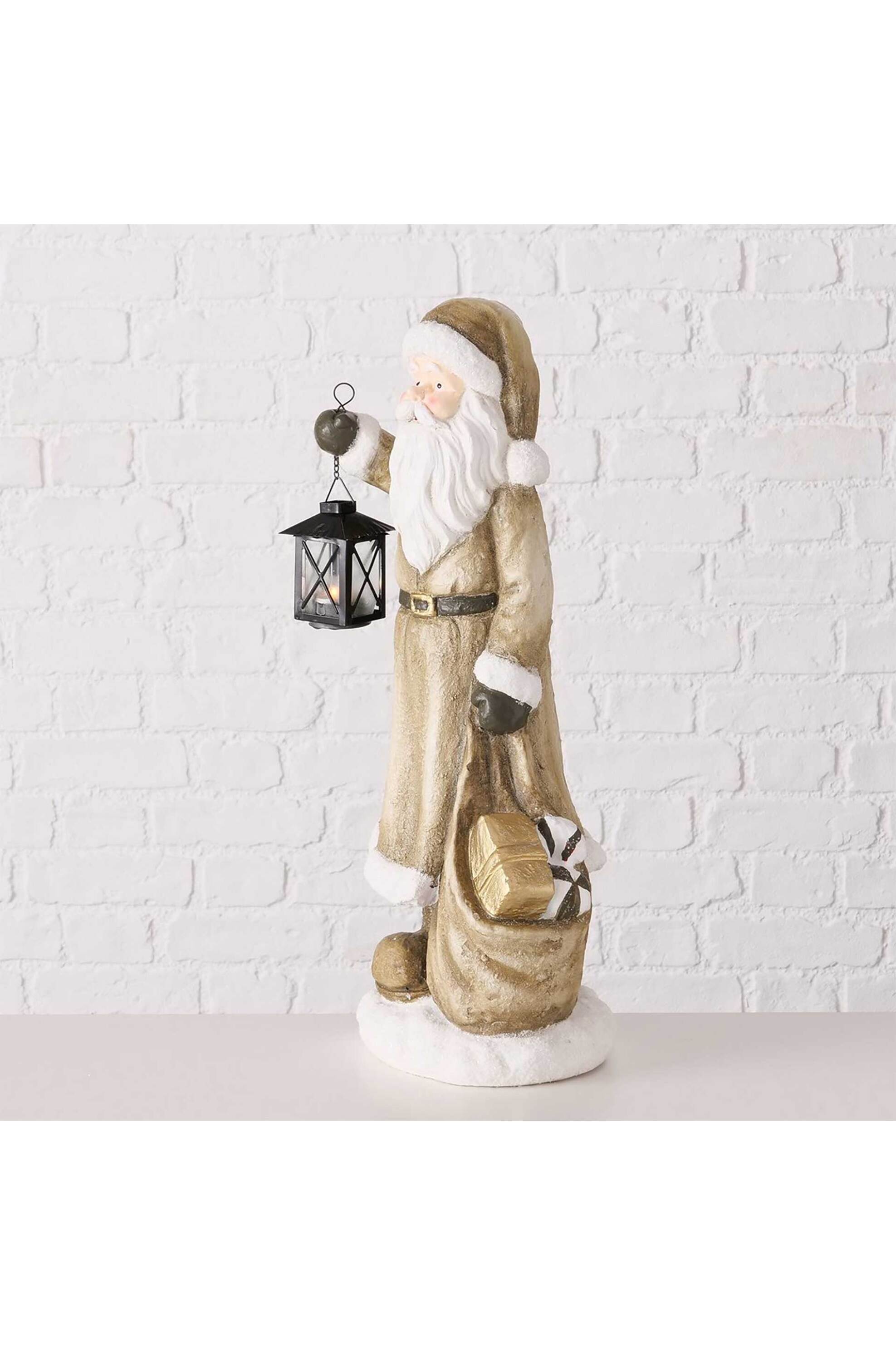 DOMUS HOMUS χριστουγεννιάτικη φιγούρα Άγιος Βασίλης με φανάρι κεραμικό 28 x 20 x 60 cm - 20-23-445 φωτογραφία