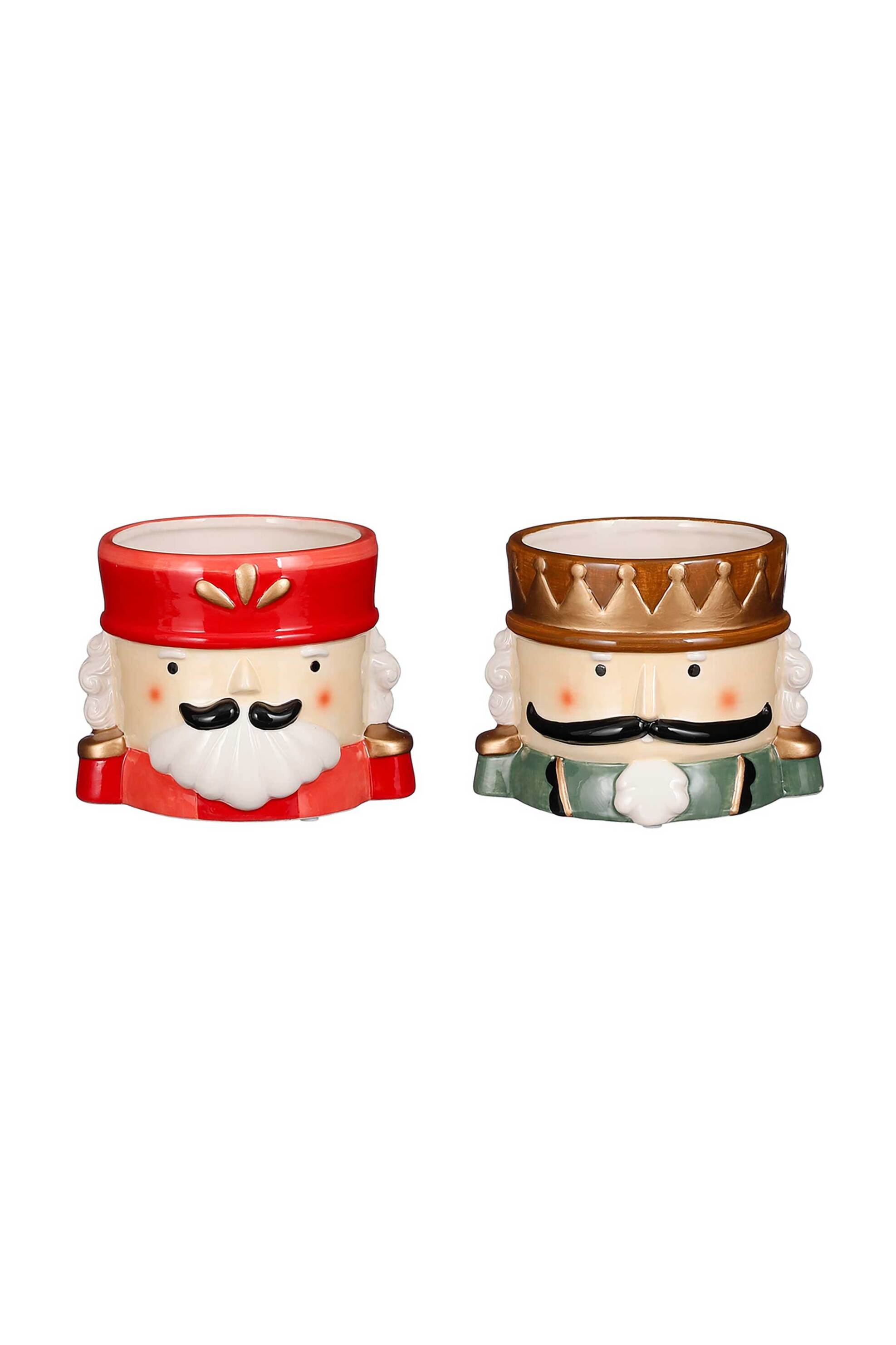 DOMUS HOMUS DOMUS HOMUS χριστουγεννιάτικο διακοσμητικό κασπώ με φιγούρα καρυοθραύστη 15,5 x 13,5 x 11,5 cm - 20-27-697