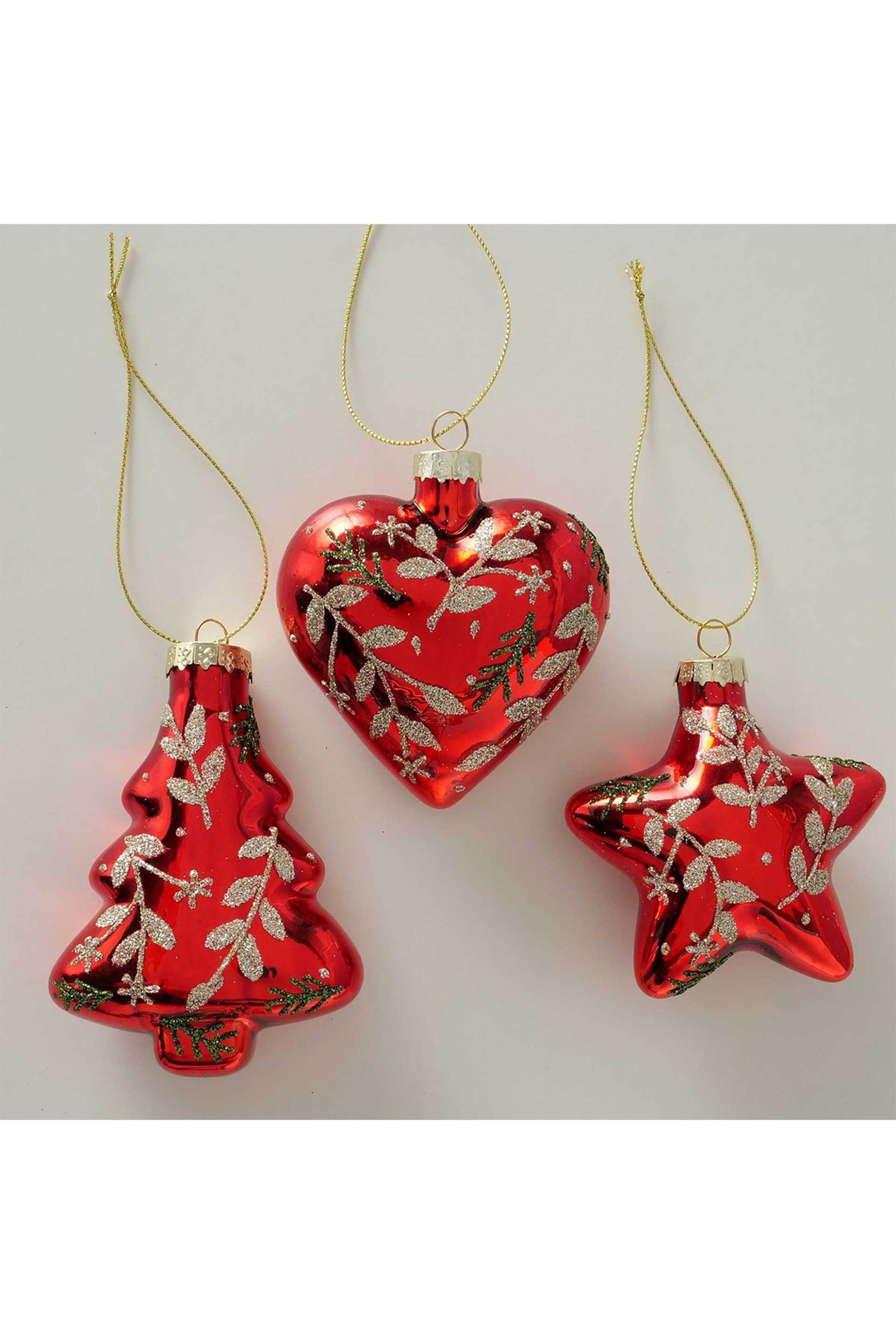 DOMUS HOMUS σετ χριστουγεννιάτικα στολίδια γυάλινα 7 x 3 x 8 cm - 20-23-523 φωτογραφία