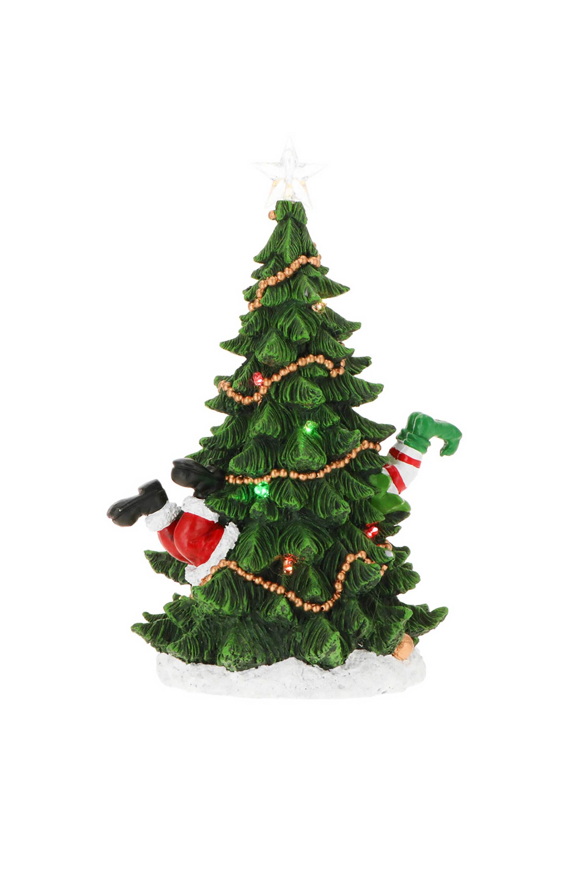 DOMUS HOMUS DOMUS HOMUS χριστουγεννιάτικη φιγούρα σε σχήμα δέντρου με φωτάκια led 19,5 x 17 x 30,5 cm - 20-19-399
